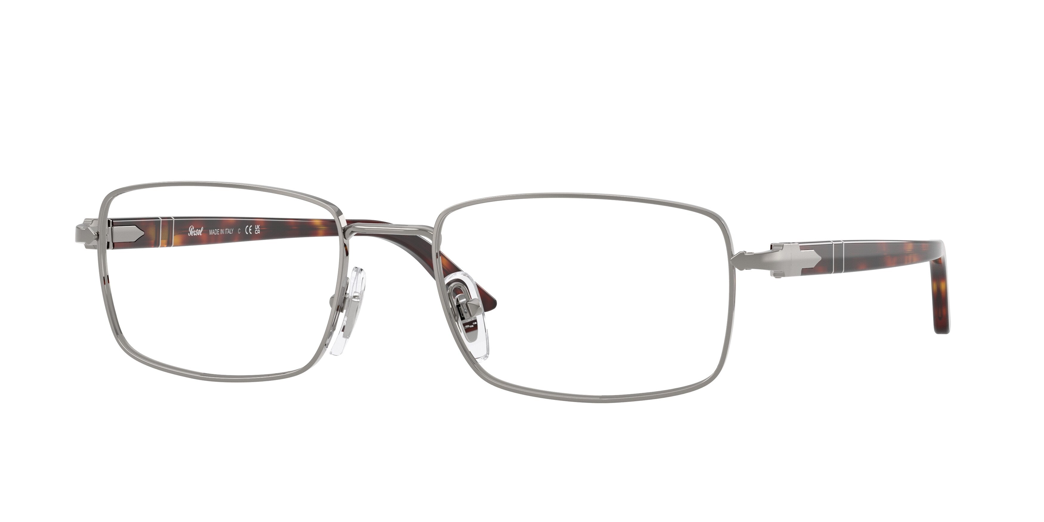 Persol Unisex Persol PO1029V 513 Montature da vista Metallo Grigio Trasparente Pillow Normale