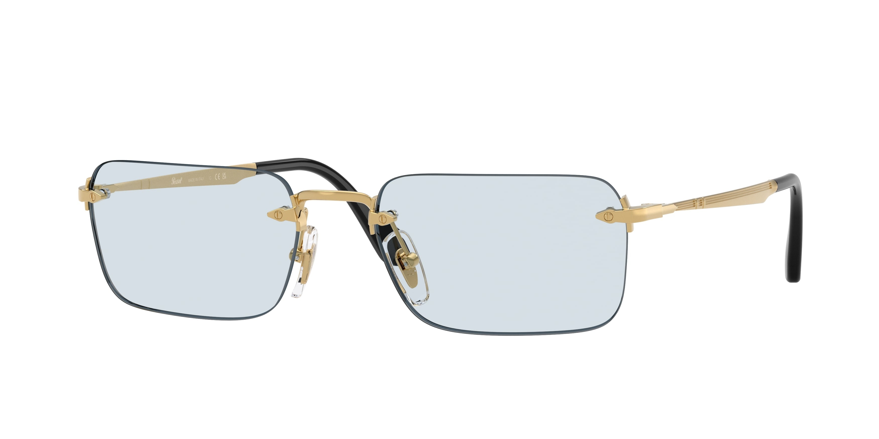 Persol Unisex Persol PO1030V LUC 1156 Montature da vista Metallo Oro Azzurro Squadrata Normale Persol Unisex Persol PO1030V LUC 1156 Montature da vista Metallo Oro Azzurro Squadrata Normale