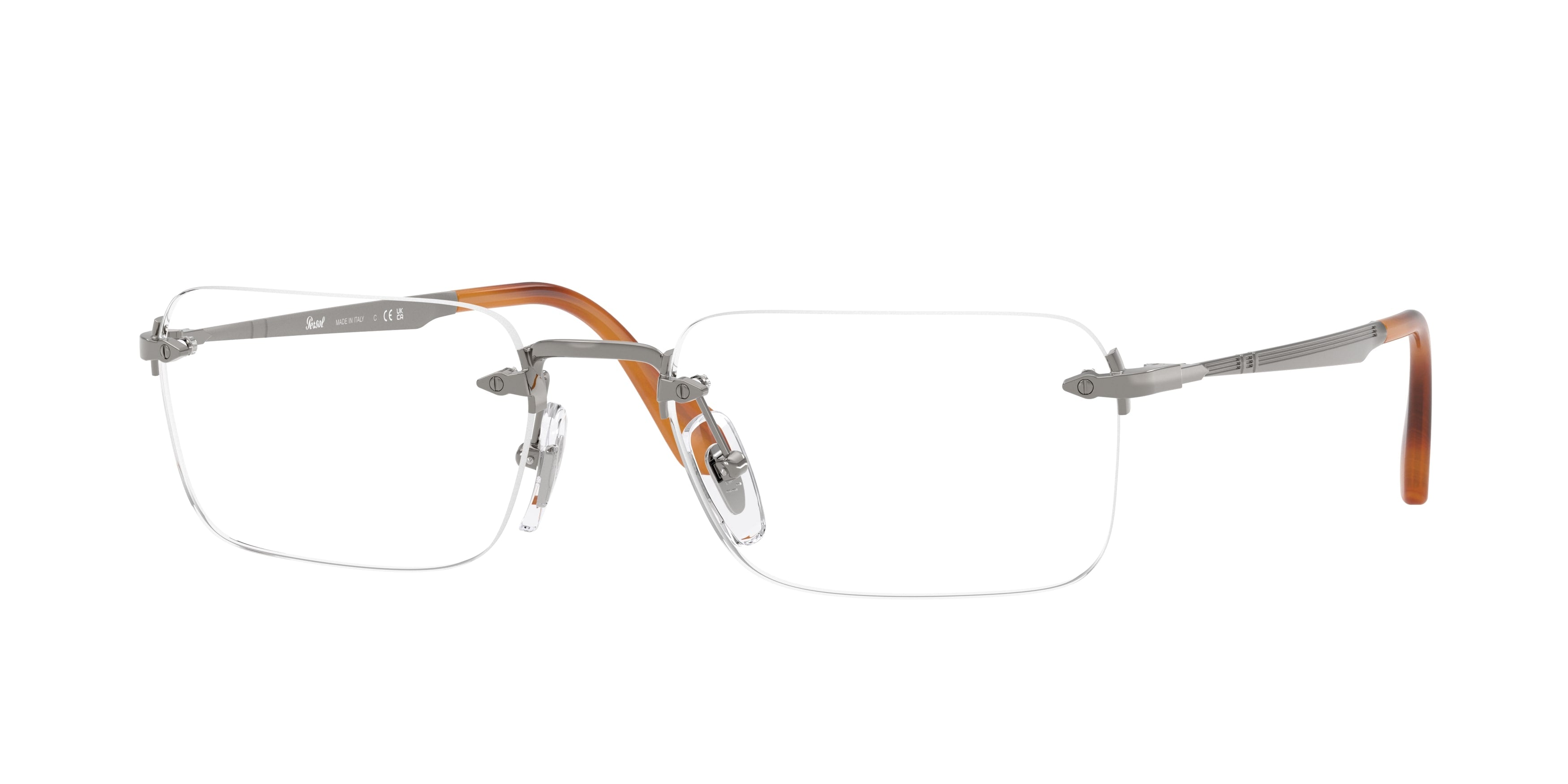 Persol Unisex Persol PO1030V LUC 513 Montature da vista Metallo Grigio Trasparente Squadrata Normale Persol Unisex Persol PO1030V LUC 513 Montature da vista Metallo Grigio Trasparente Squadrata Normale