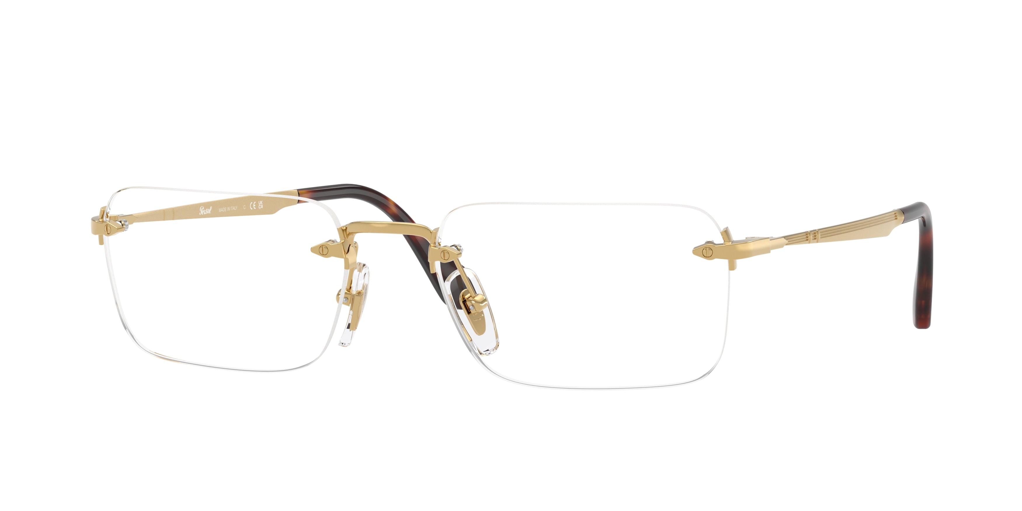 Persol Unisex Persol PO1030V LUC 515 Montature da vista Metallo Oro Trasparente Squadrata Normale Persol Unisex Persol PO1030V LUC 515 Montature da vista Metallo Oro Trasparente Squadrata Normale