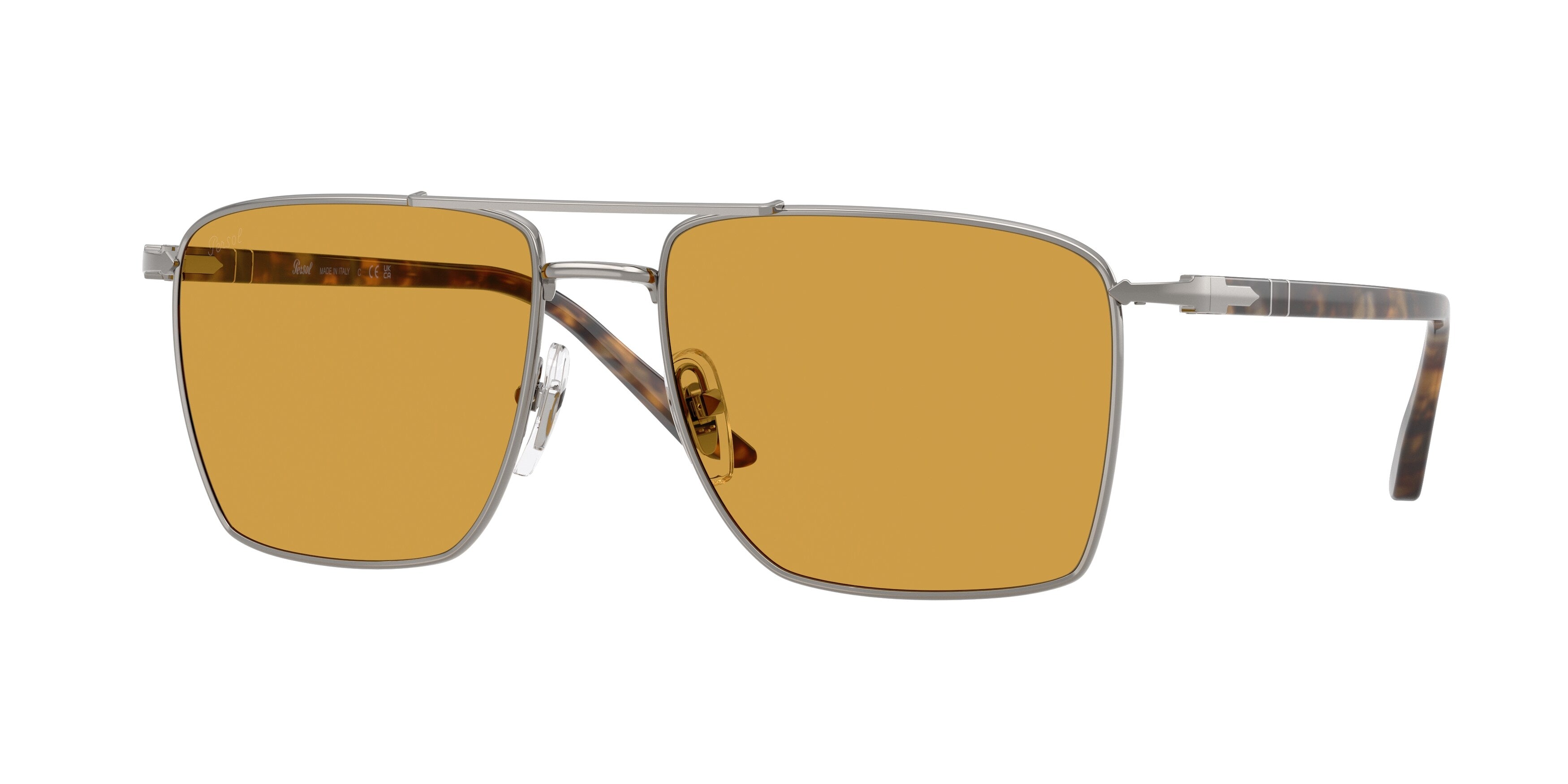 Persol Unisex Persol PO1031S 513/53 Occhiali da sole Acciaio Grigio Giallo Squadrata Normale Persol Unisex Persol PO1031S 513/53 Occhiali da sole Acciaio Grigio Giallo Squadrata Normale