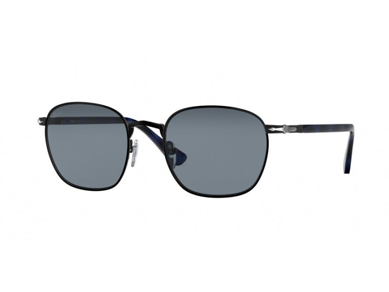 Persol Unisex Persol PO2476S 107856 Occhiali da sole Acciaio Nero Blu Squadrata Normale