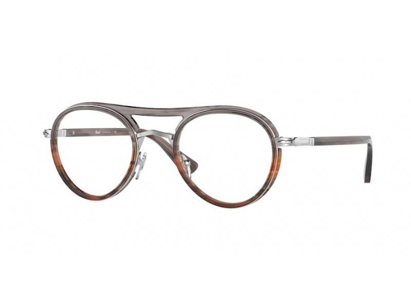 Persol Unisex Persol PO2485V 1147 Montature da vista Metallo Grigio Pantos