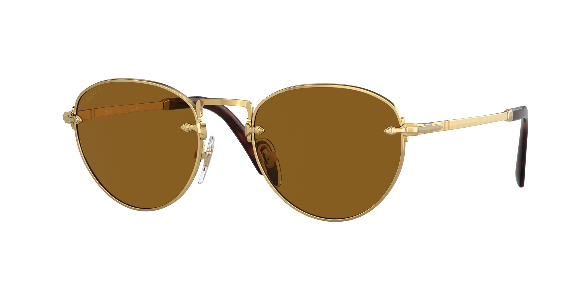 Persol Unisex Persol PO2491S 114233 Occhiali da sole Plastica Oro Marrone Pantos Normale Persol Unisex Persol PO2491S 114233 Occhiali da sole Plastica Oro Marrone Pantos Normale