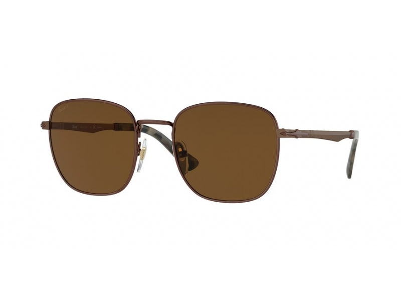 Persol Unisex Persol PO2497S 114857 Occhiali da sole Metallo Marrone Marrone Squadrata Polarizzata