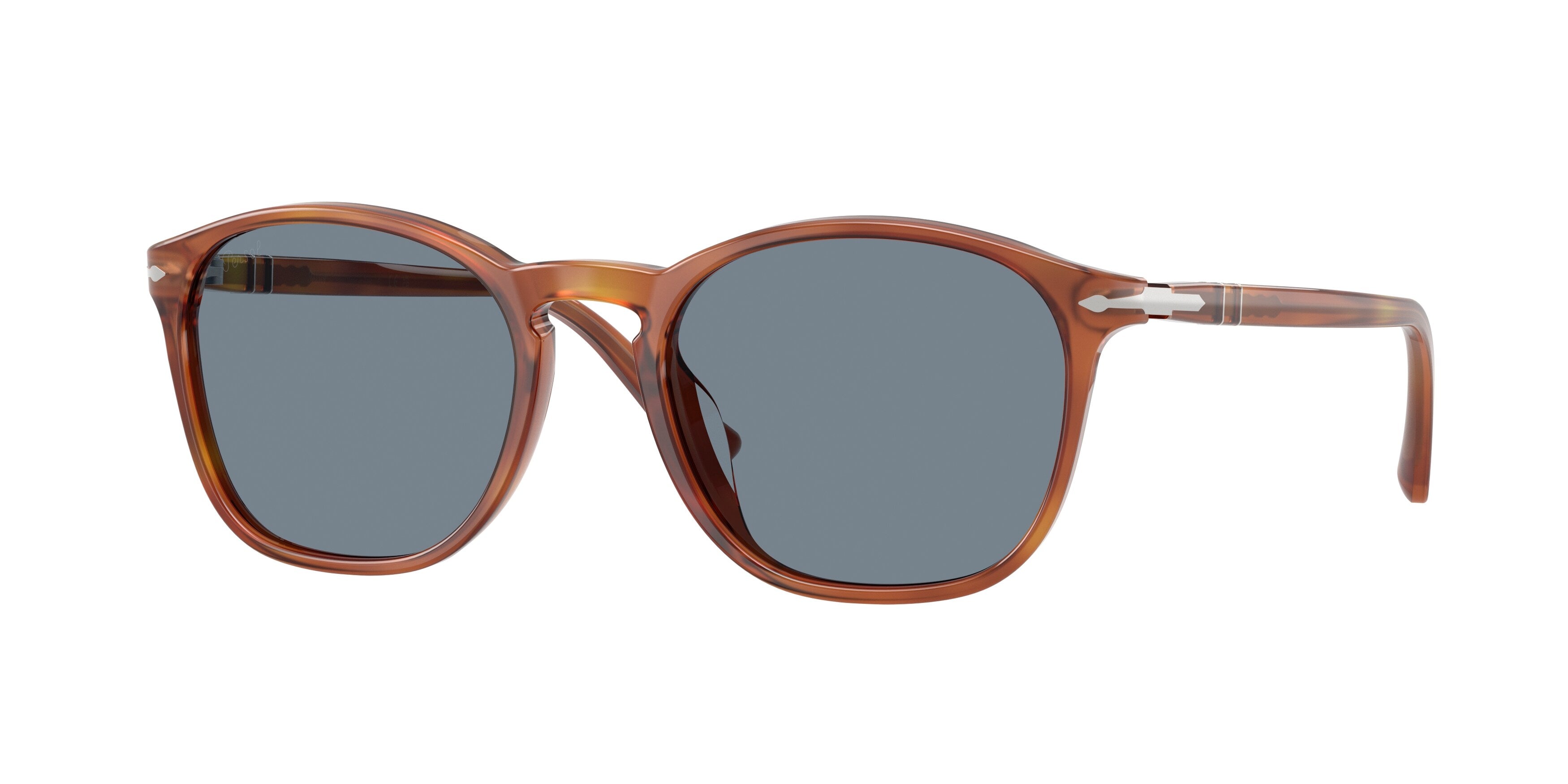 Persol Unisex Persol PO3007SX 96/56 Occhiali da sole Acetato Marrone Blu Squadrata Normale