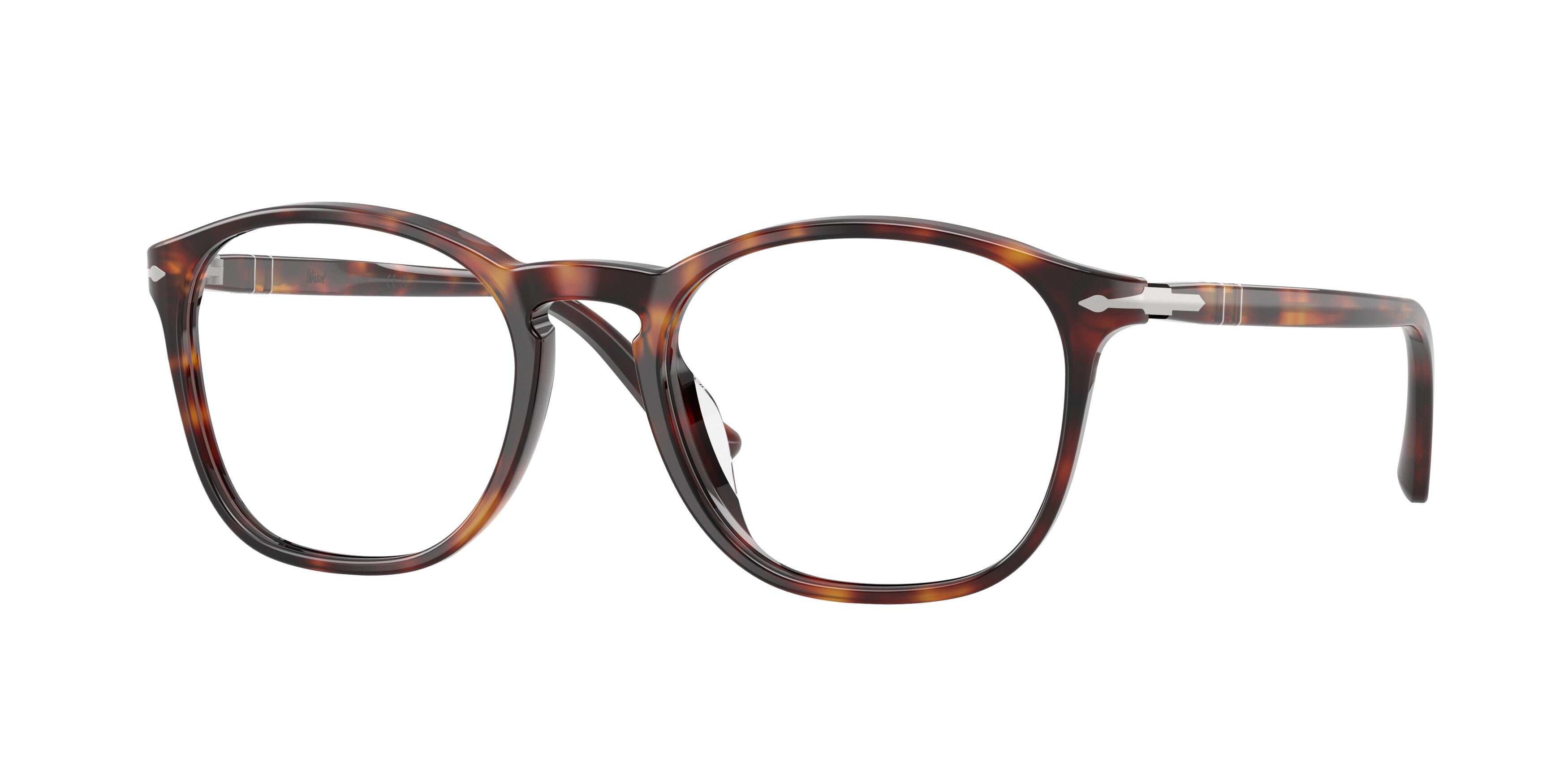 Persol Unisex Persol PO3007VX 24 Montature da vista Acetato Tartaruga Trasparente Squadrata Normale