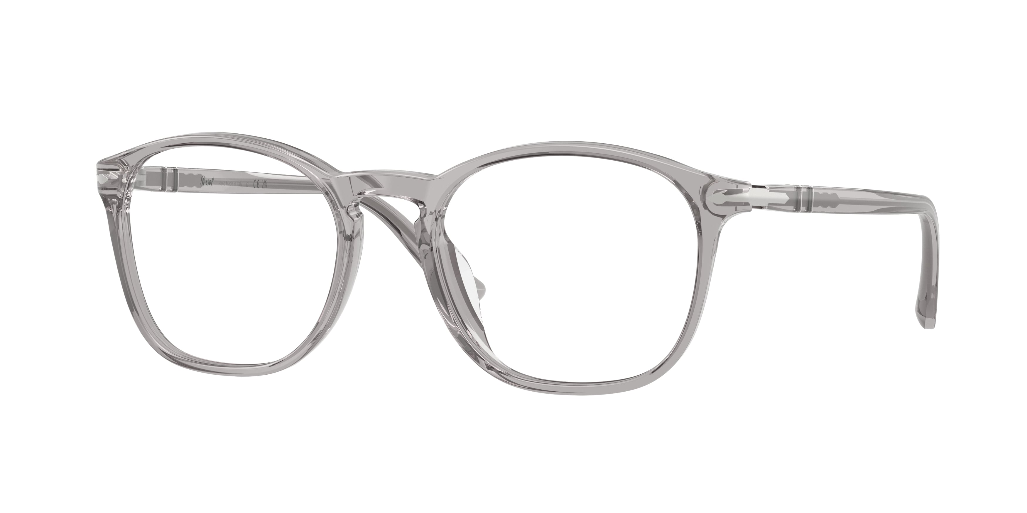 Persol Unisex Persol PO3007VX 309 Montature da vista Acetato Grigio Trasparente Squadrata Normale