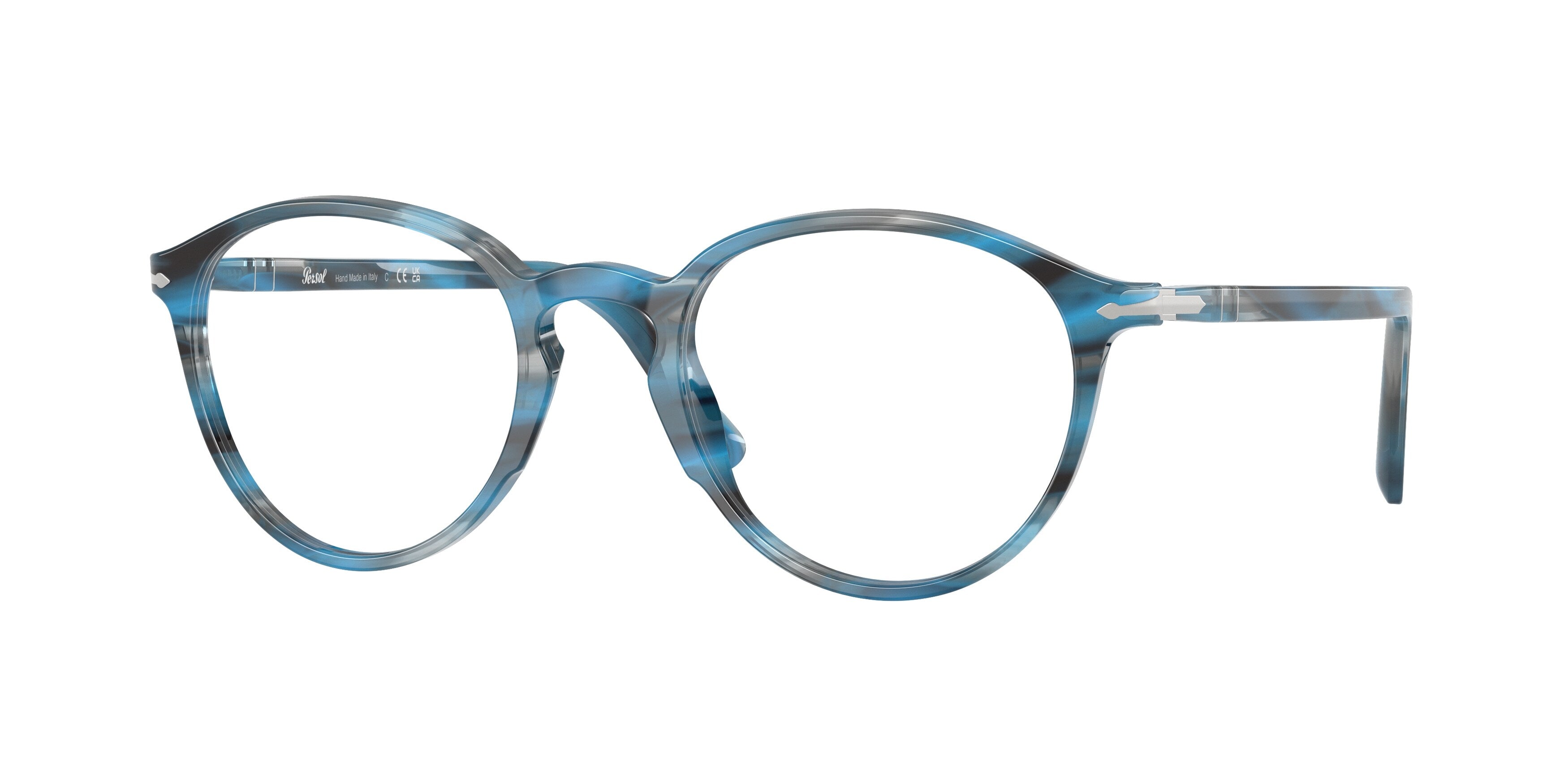 Persol Unisex Persol PO3218V 1234 Montature da vista Acetato Blu Pantos Normale