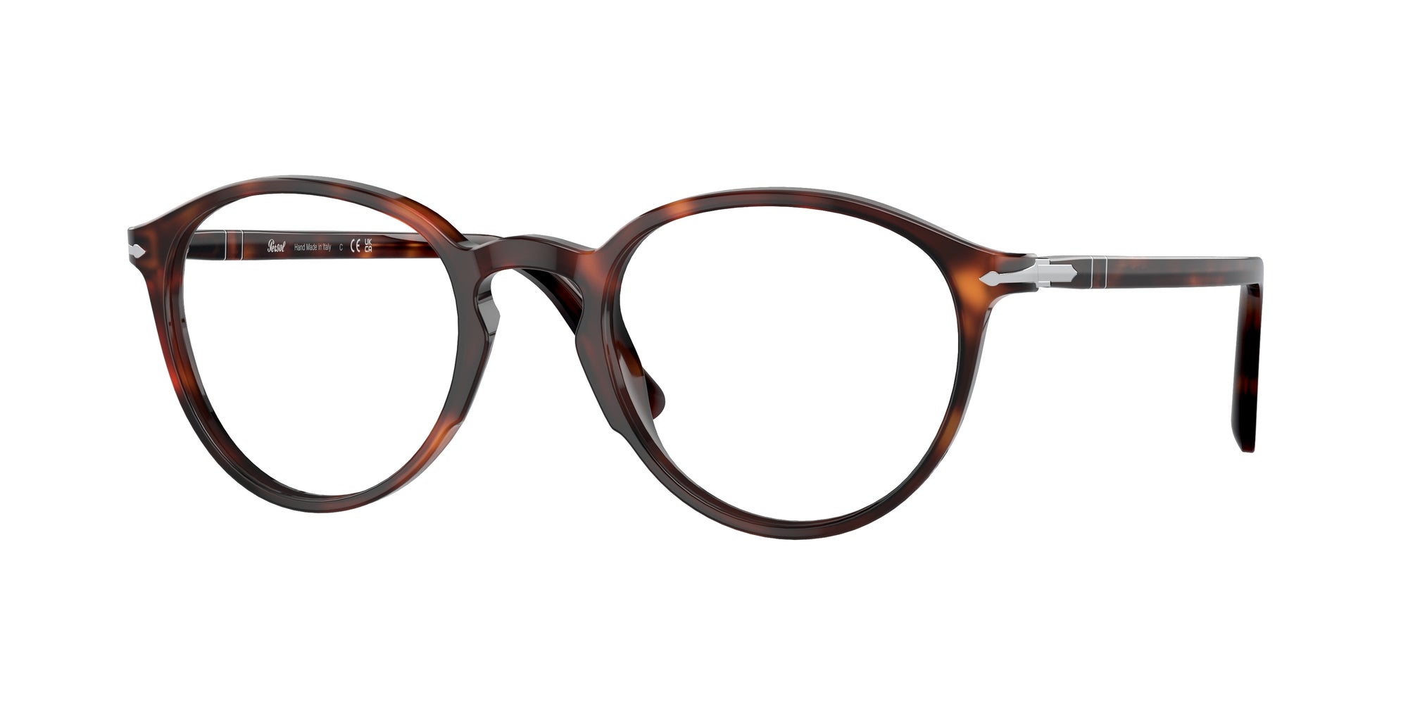 Persol Unisex Persol PO3218V 24 Montature da vista Acetato Tartaruga Trasparente Pantos Normale
