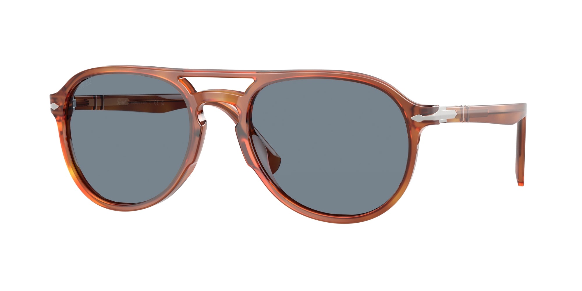 Persol Unisex Persol PO3235S EL PROFESOR SERGIO 96/56 Occhiali da sole Acetato Marrone Blu Pilot Normale Persol Unisex Persol PO3235S EL PROFESOR SERGIO 96/56 Occhiali da sole Acetato Marrone Blu Pilot Normale