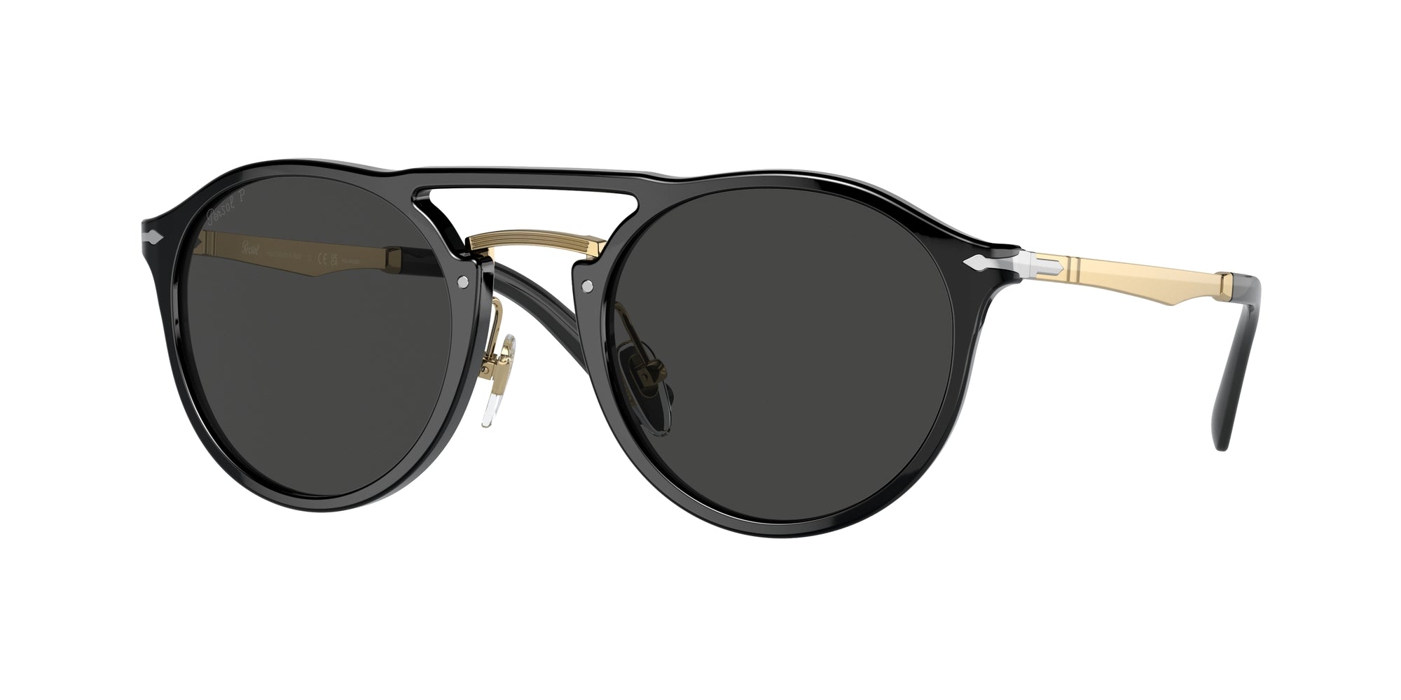 Persol Unisex Persol PO3264S 95/48 Occhiali da sole Acetato Nero Grigio Pantos Polarizzata