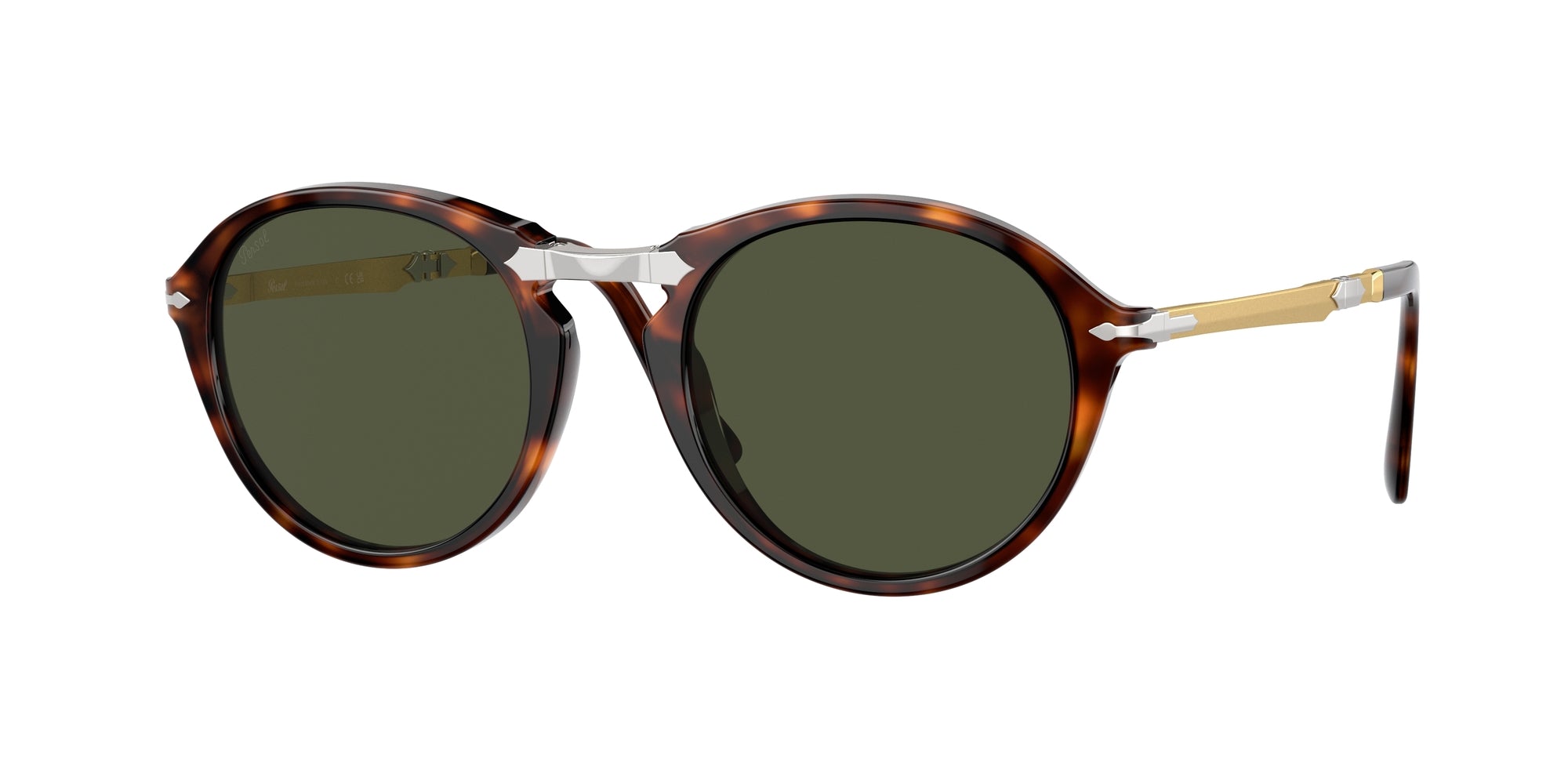 Persol Unisex Persol PO3274S 24/31 Occhiali da sole Plastica Havana Verde Pantos