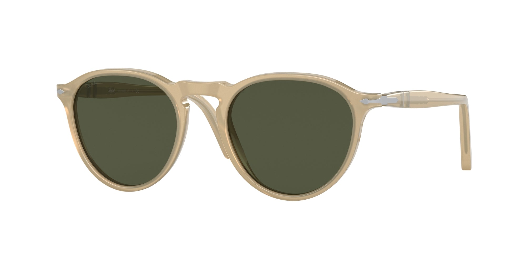 Persol Unisex Persol PO3286S 116931 Occhiali da sole Acetato Marrone Verde Pantos Normale
