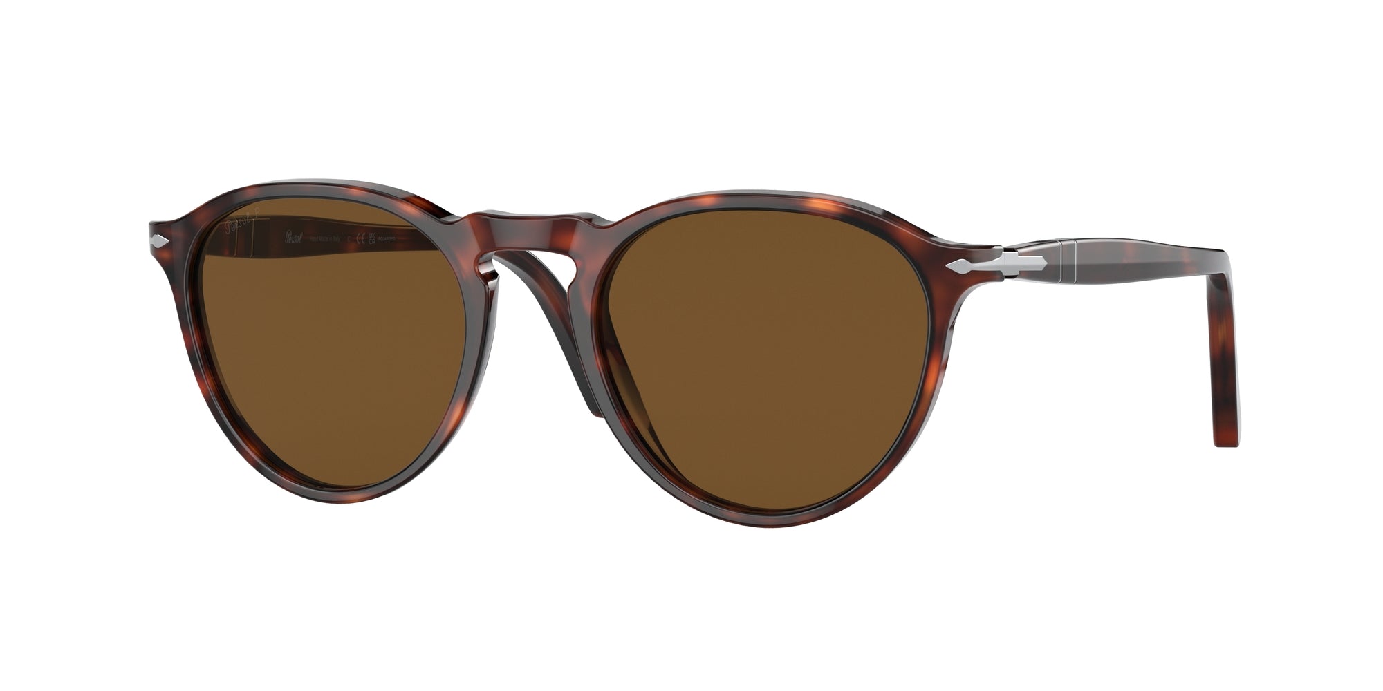 Persol Unisex Persol PO3286S 24/57 Occhiali da sole Plastica Havana Marrone Pantos Polarizzata Persol Unisex Persol PO3286S 24/57 Occhiali da sole Plastica Havana Marrone Pantos Polarizzata