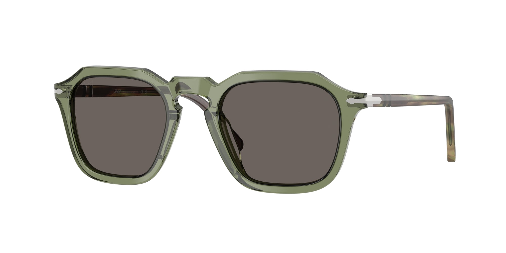 Persol Unisex Persol PO3292S 1226B1 Occhiali da sole Acetato Verde Grigio Squadrata Normale
