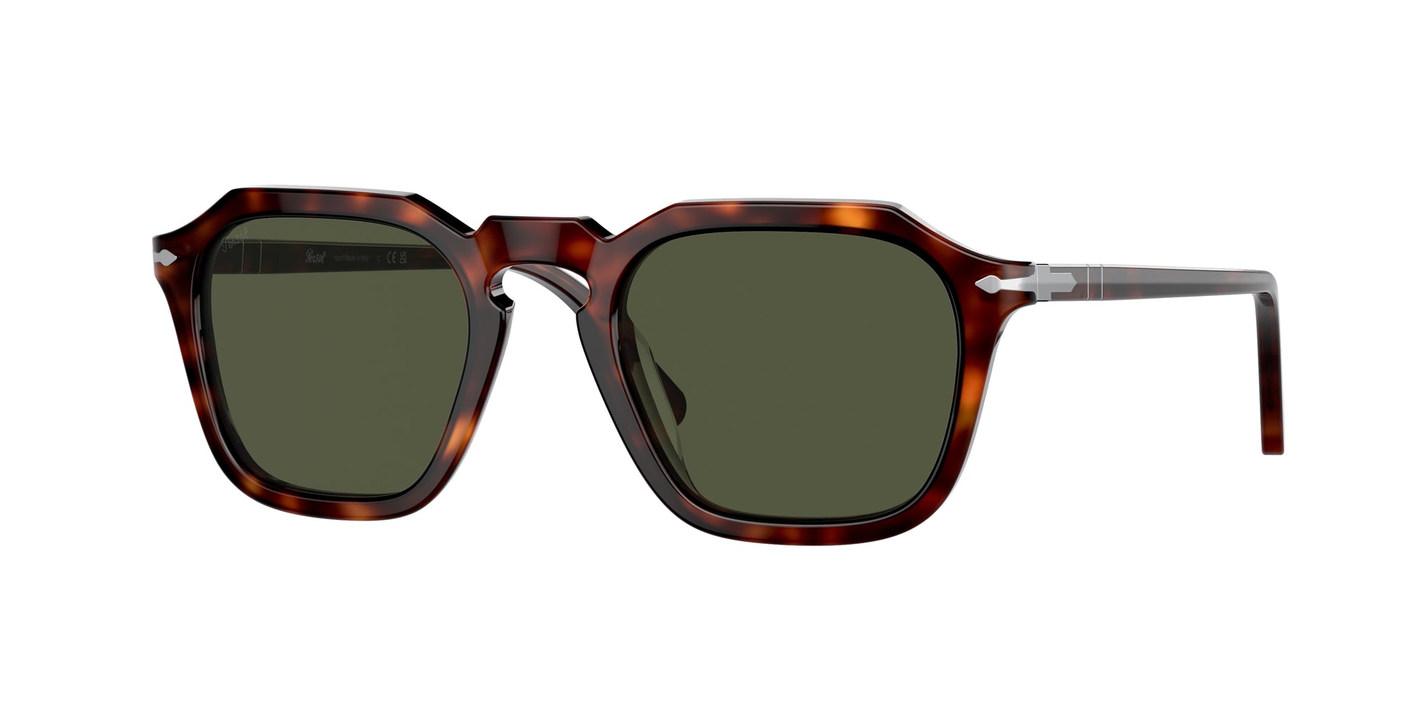 Persol Unisex Persol PO3292S 24/31 Occhiali da sole Plastica Havana Verde Squadrata Normale Persol Unisex Persol PO3292S 24/31 Occhiali da sole Plastica Havana Verde Squadrata Normale