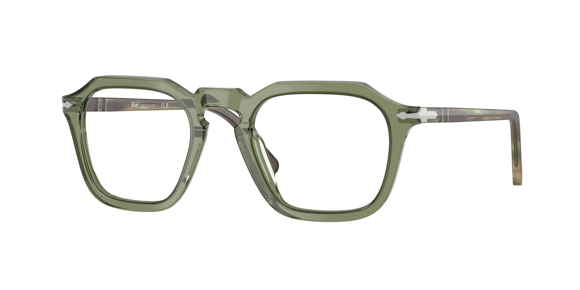Persol Unisex Persol PO3292V 1226 Montature da vista Acetato Verde Squadrata Normale