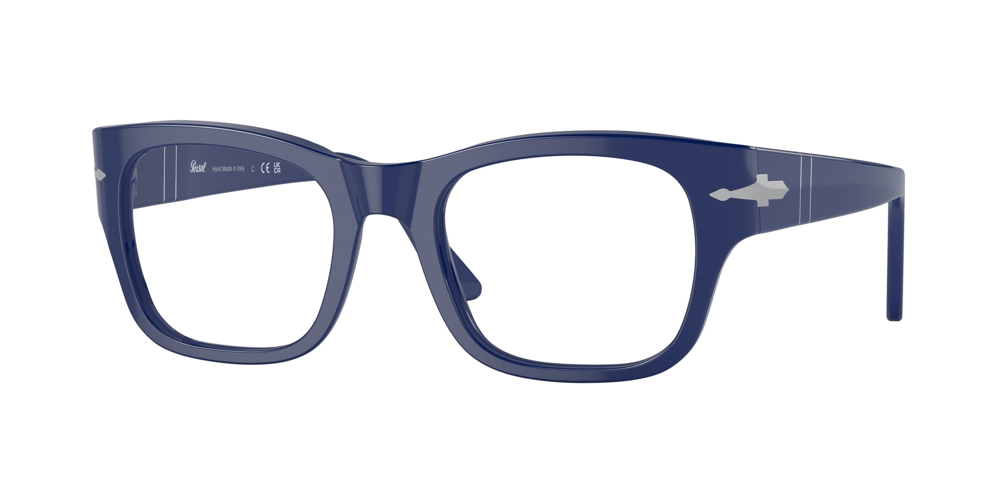 Persol Unisex Persol PO3297V 1170 Montature da vista Acetato Blu Trasparente Squadrata Normale