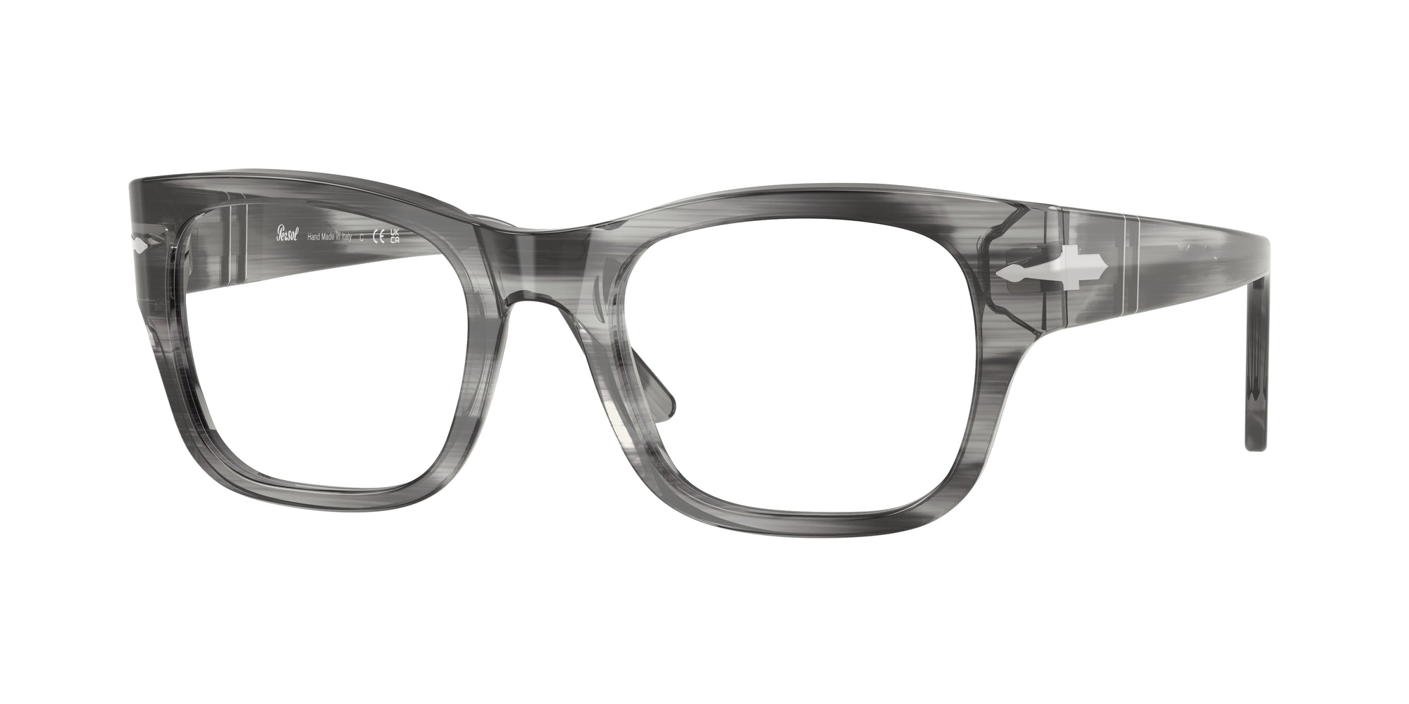 Persol Unisex Persol PO3297V 1192 Montature da vista Acetato Grigio Squadrata Normale