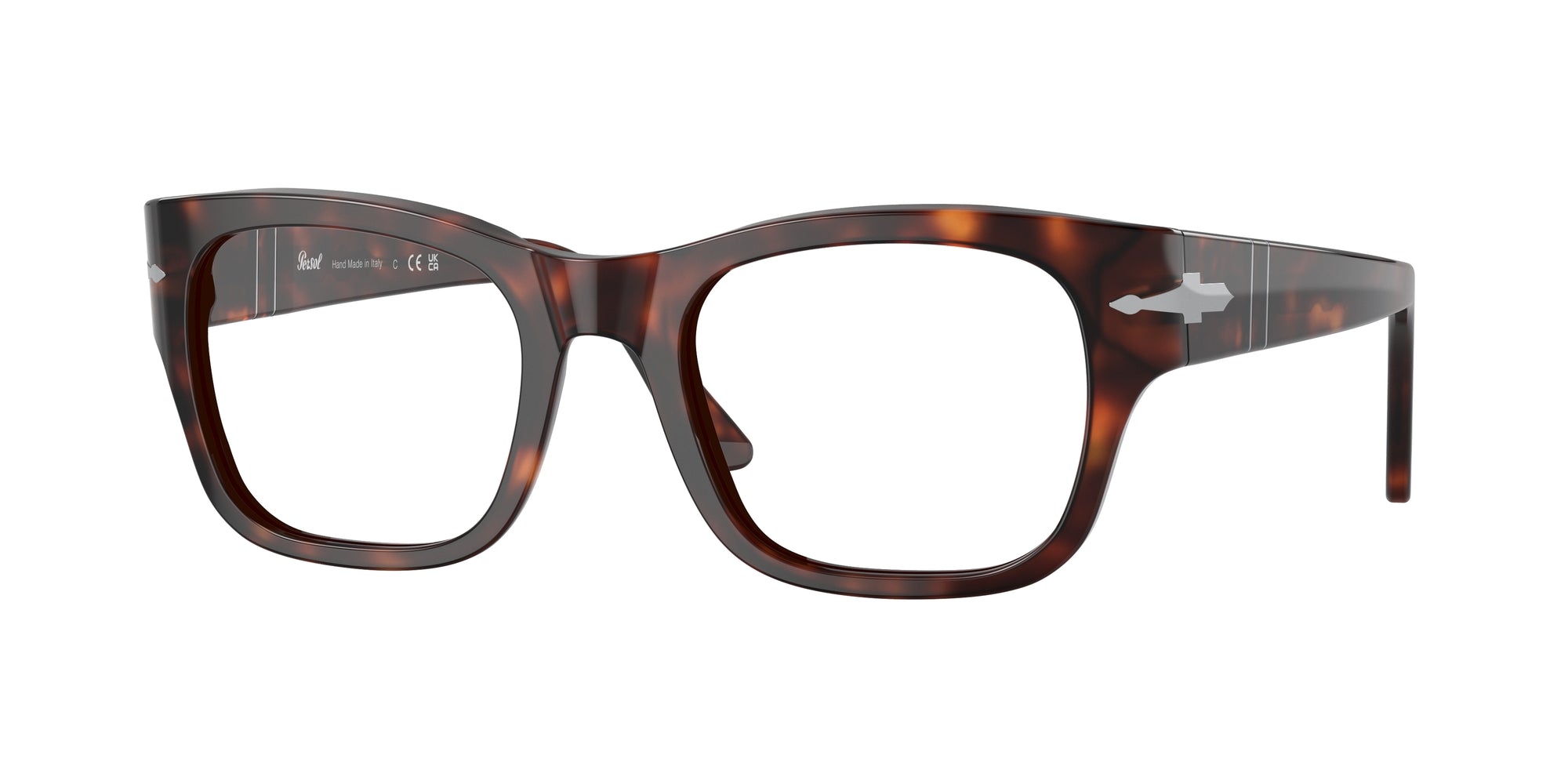Persol Unisex Persol PO3297V 24 Montature da vista Acetato Tartaruga Trasparente Squadrata Normale