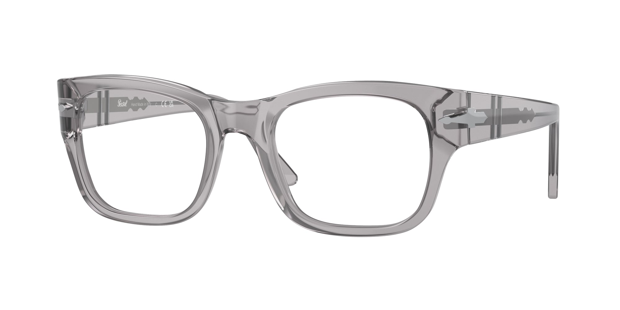 Persol Unisex Persol PO3297V 309 Montature da vista Acetato Grigio Trasparente Squadrata Normale Persol Unisex Persol PO3297V 309 Montature da vista Acetato Grigio Trasparente Squadrata Normale