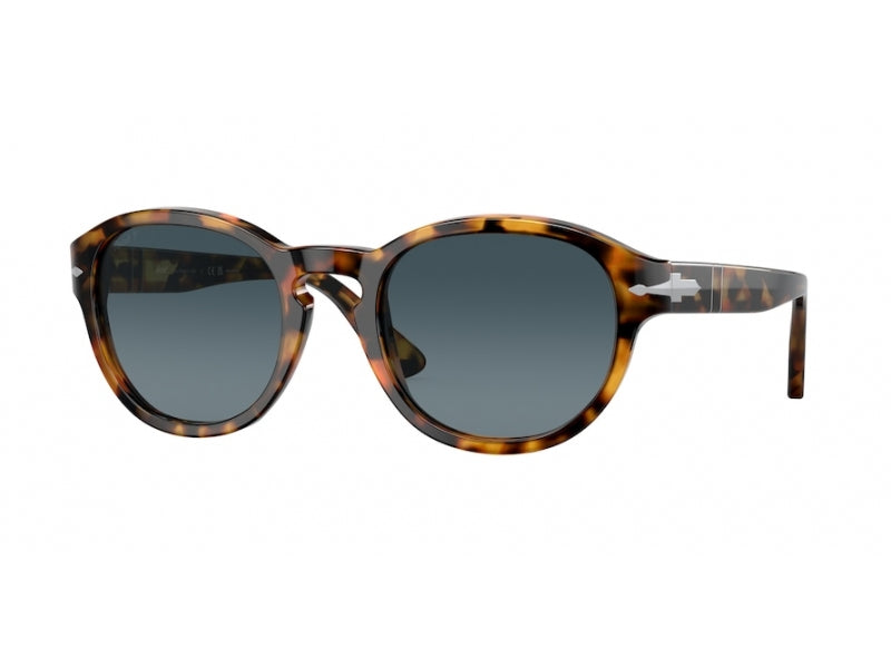 Persol Unisex Persol PO3304S 1052S3 Occhiali da sole Acetato Tartaruga Blu Rotonda Polarizzata Persol Unisex Persol PO3304S 1052S3 Occhiali da sole Acetato Tartaruga Blu Rotonda Polarizzata