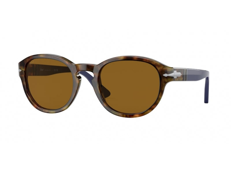 Persol Unisex Persol PO3304S 118433 Occhiali da sole Acetato Marrone Marrone Rotonda Normale