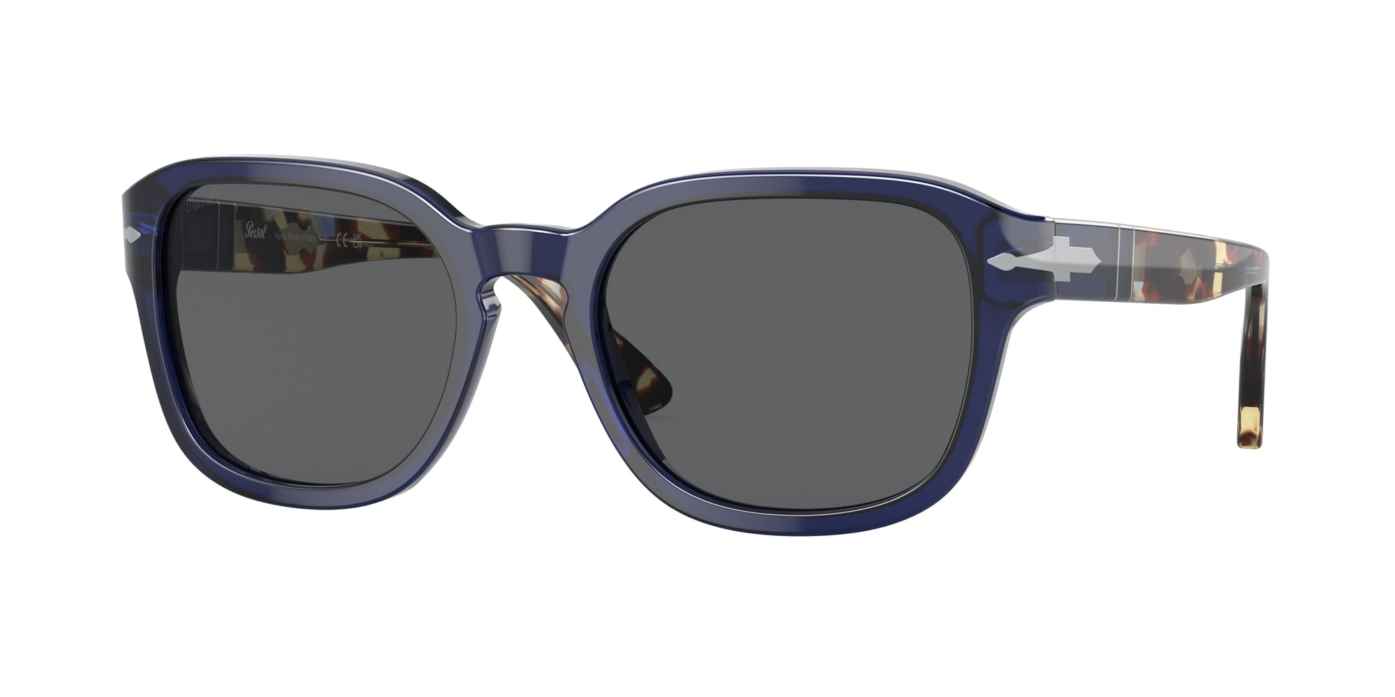 Persol Unisex Persol PO3305S 1183B1 Occhiali da sole Acetato Blu Grigio Rotonda Normale