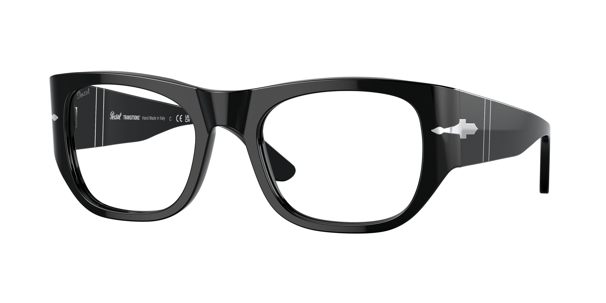 Persol Unisex Persol PO3308S 95/GH Occhiali da sole Acetato Nero Grigio Squadrata Fotocromatico