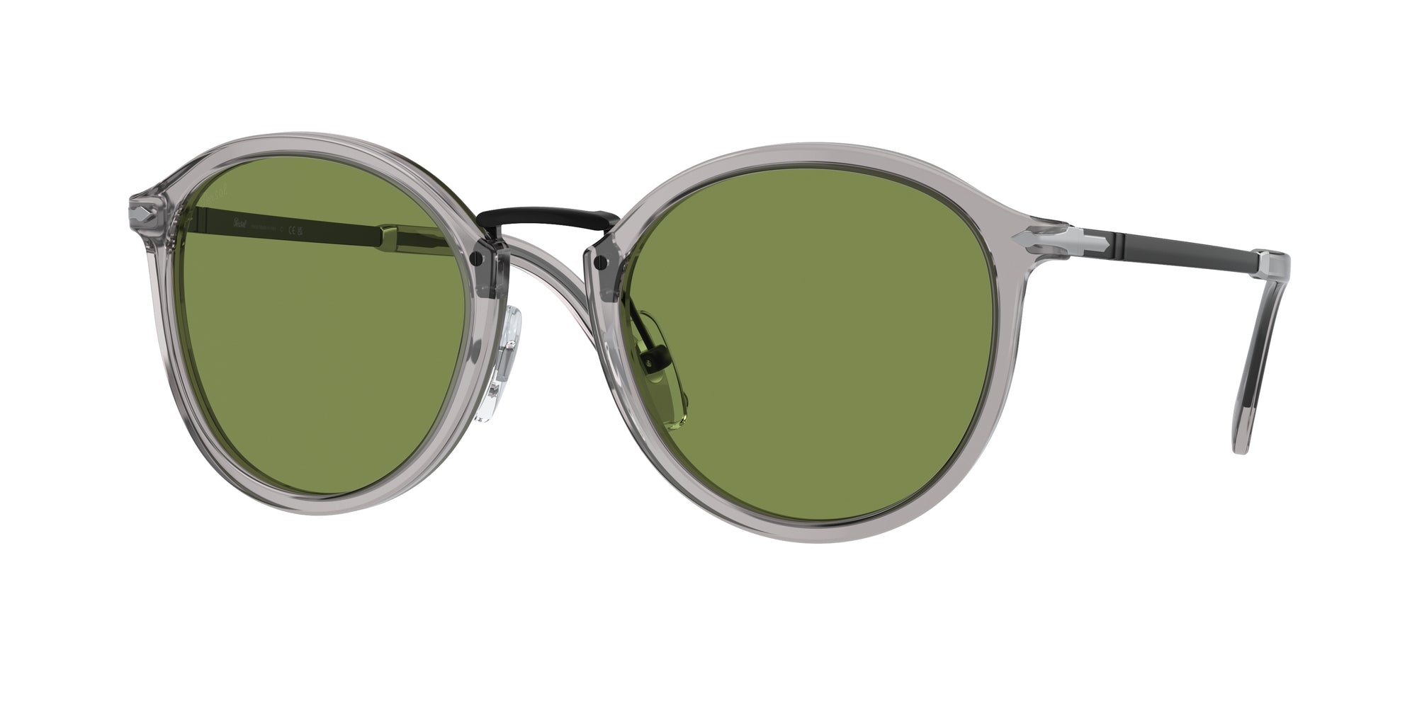 Persol Unisex Persol PO3309S 309/4E Occhiali da sole Acetato Grigio Verde Pantos Normale