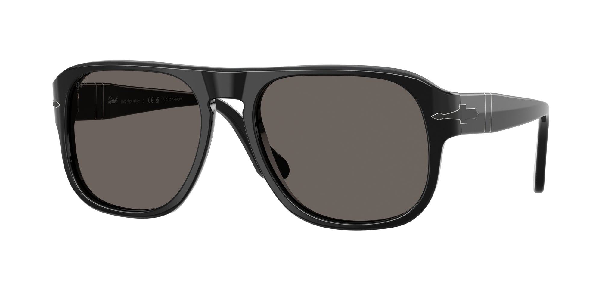 Persol Unisex Persol PO3310S JEAN B95/B1 Occhiali da sole Acetato Nero Grigio Squadrata Normale