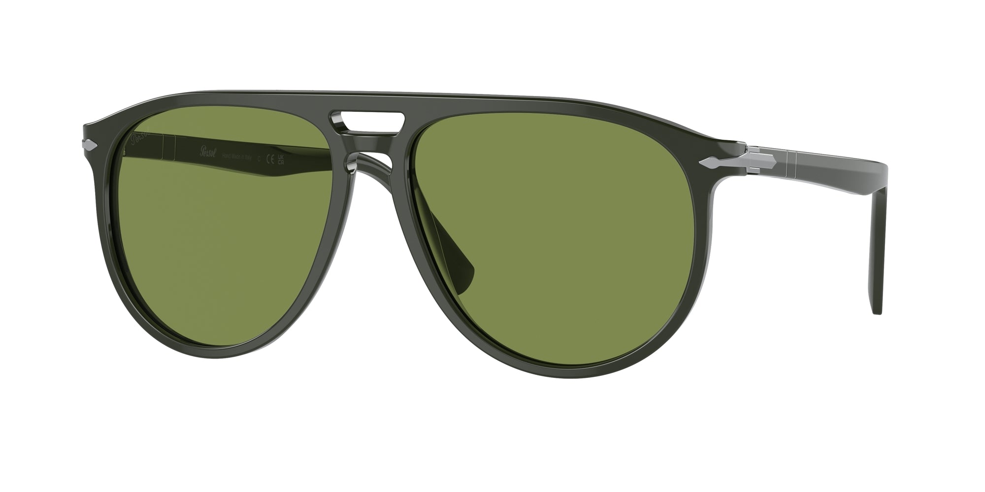 Persol Unisex Persol PO3311S 11884E Occhiali da sole Acetato Verde Verde Pilot Normale Persol Unisex Persol PO3311S 11884E Occhiali da sole Acetato Verde Verde Pilot Normale