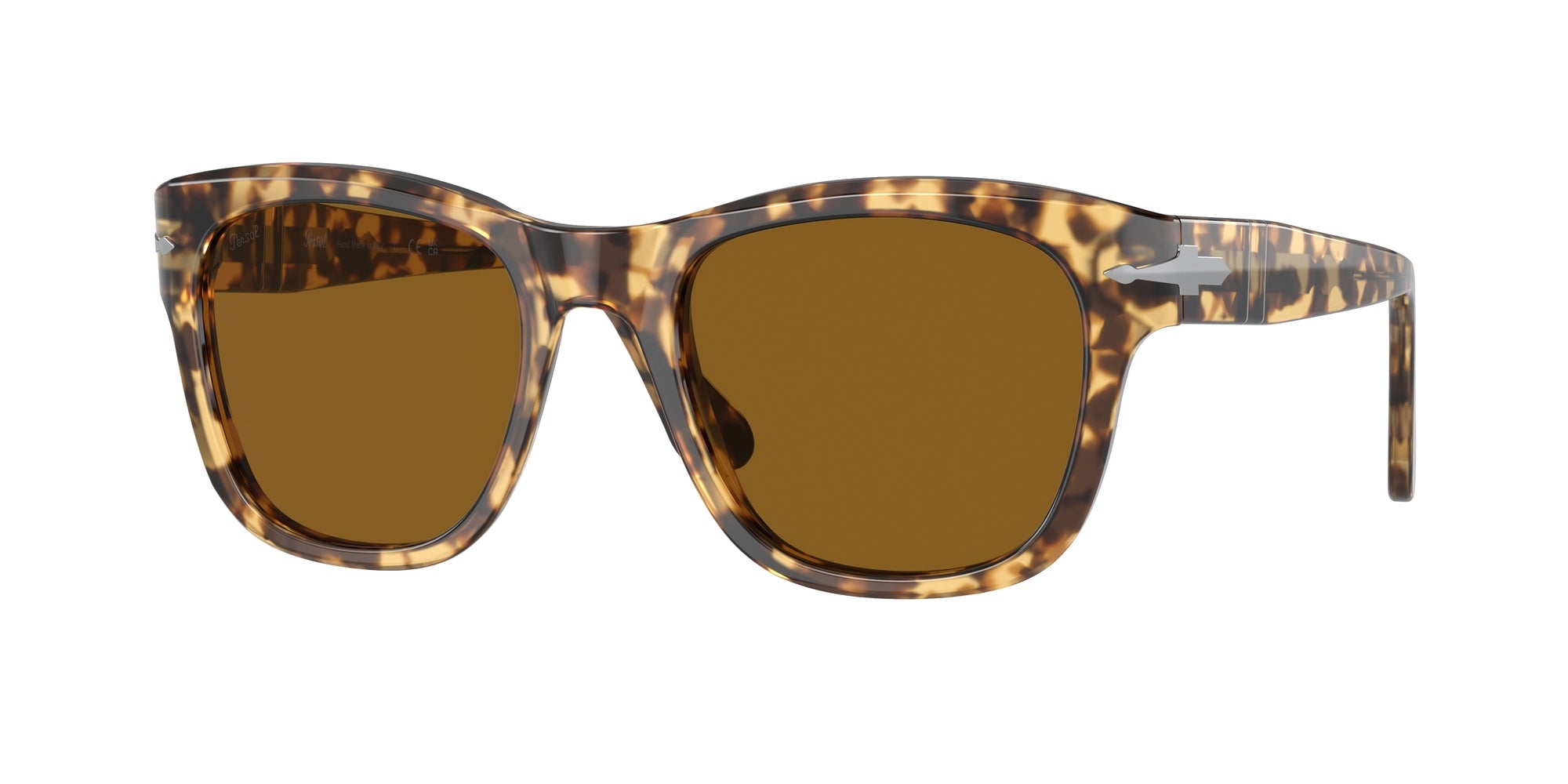 Persol Unisex Persol PO3313S 105633 Occhiali da sole Acetato Marrone Marrone Squadrata Normale