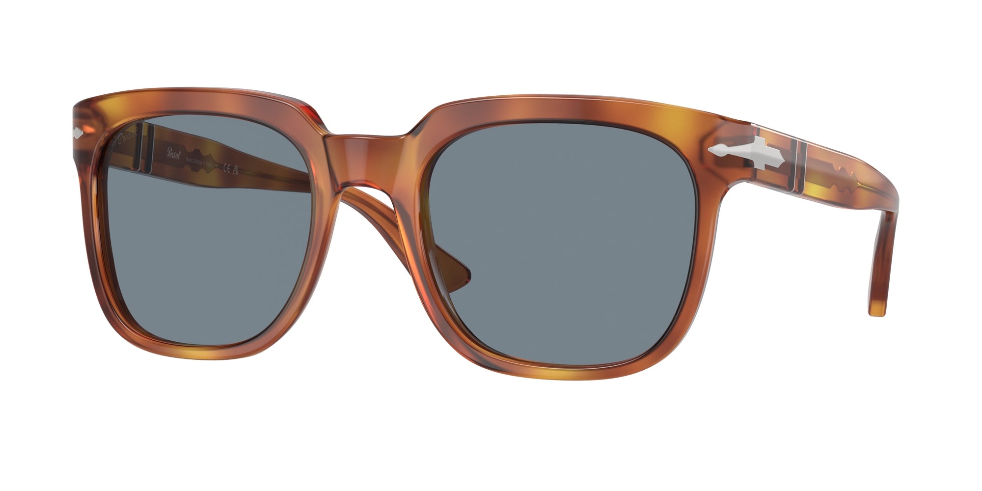 Persol Unisex Persol PO3323S 96/56 Occhiali da sole Acetato Marrone Blu Squadrata Normale