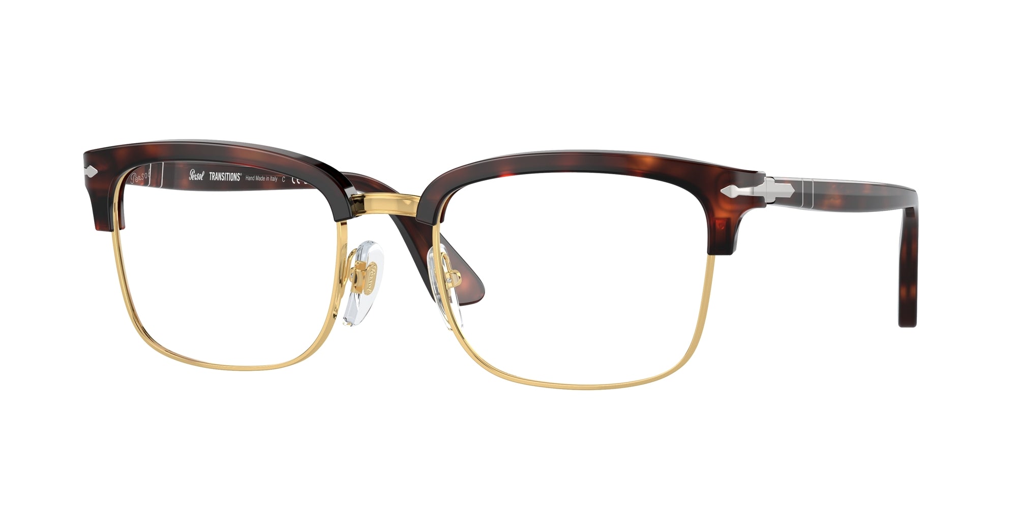 Persol Unisex Persol PO3327S 24/GJ Occhiali da sole Acetato Tartaruga Verde Squadrata Fotocromatiche Fotocromatico