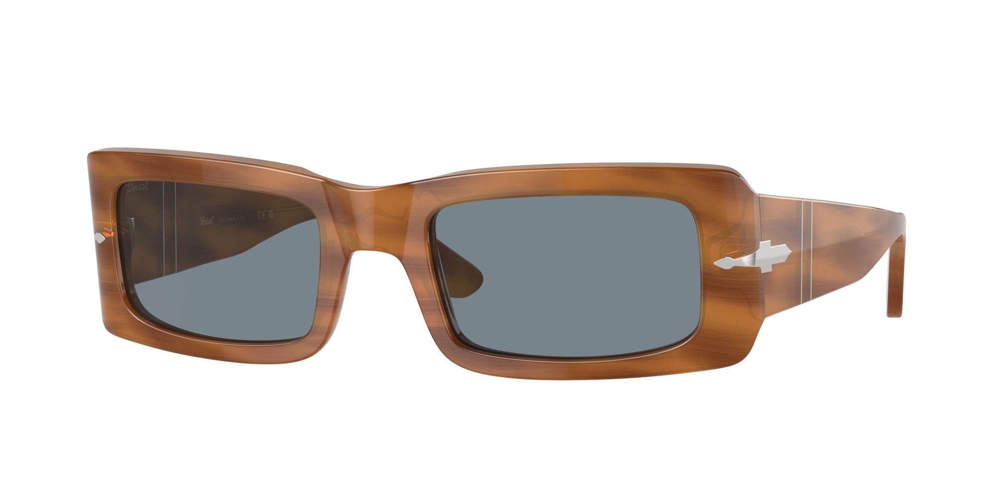 Persol Unisex Persol PO3332S FRANCIS 960/56 Occhiali da sole Acetato Tartaruga Blu Squadrata Normale Antiriflesso