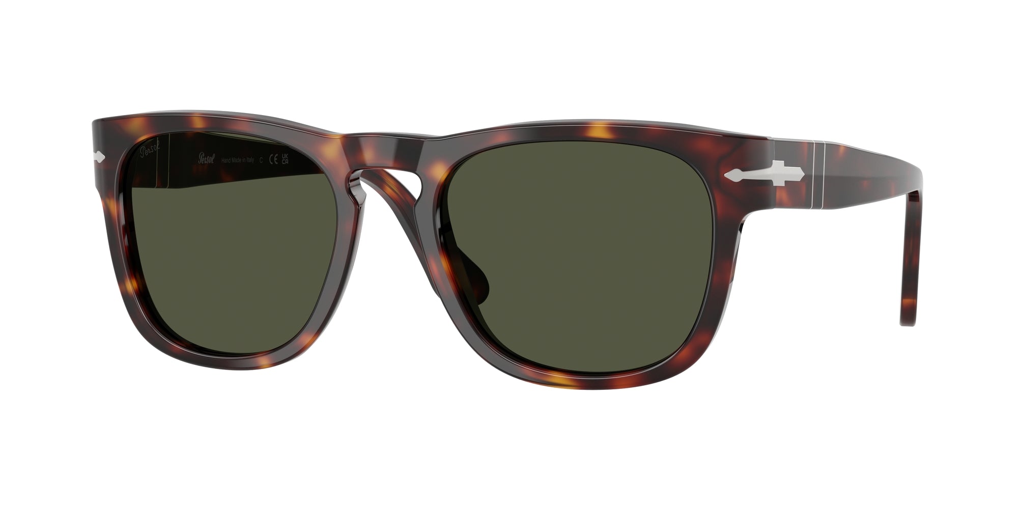 Persol Unisex Persol PO3333S ELIO 24/31 Occhiali da sole Acetato Tartaruga Verde Squadrata Normale Persol Unisex Persol PO3333S ELIO 24/31 Occhiali da sole Acetato Tartaruga Verde Squadrata Normale