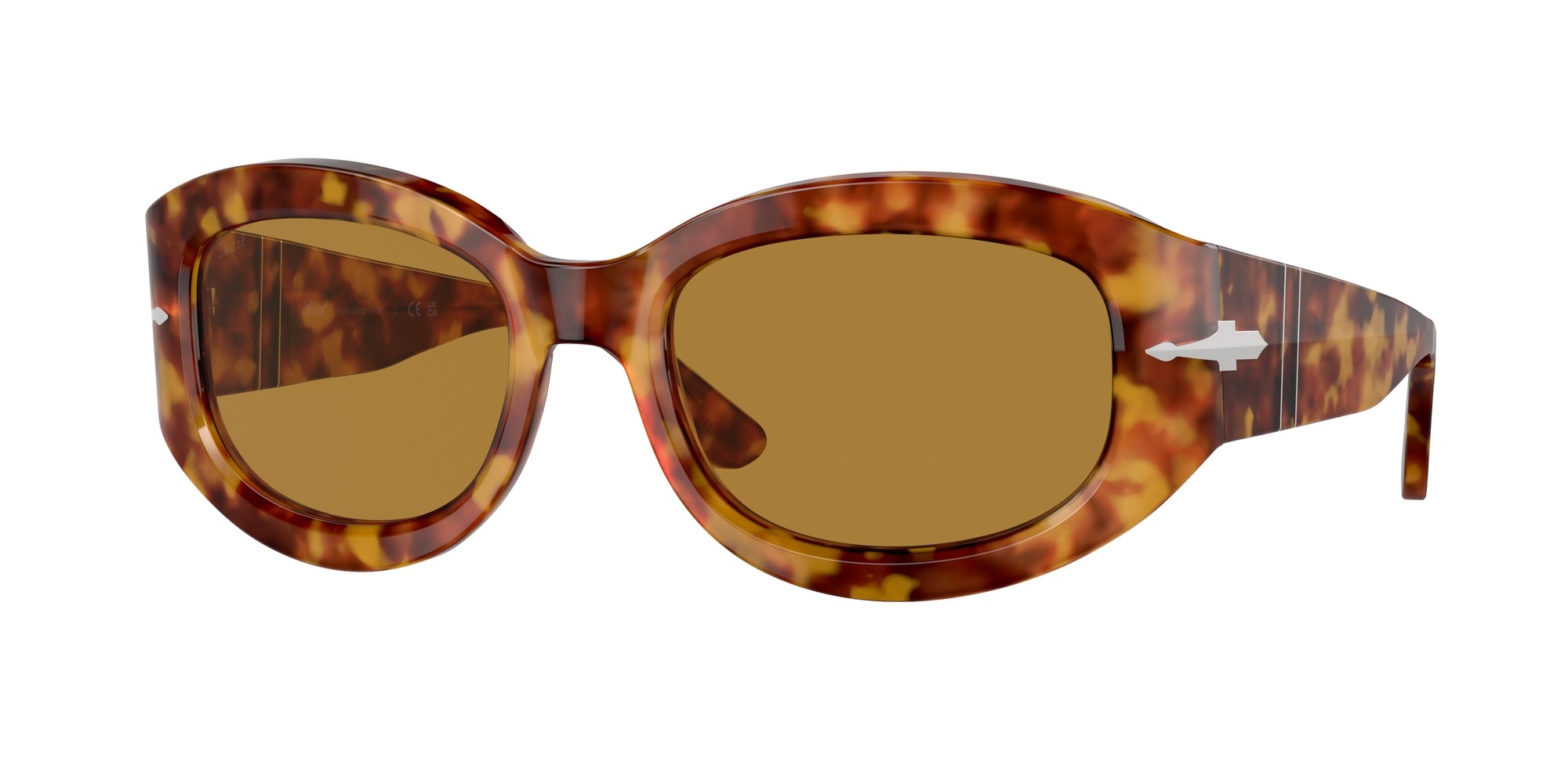 Persol Unisex Persol PO3335S 106/53 Occhiali da sole Acetato Tartaruga Marrone Pillow Normale