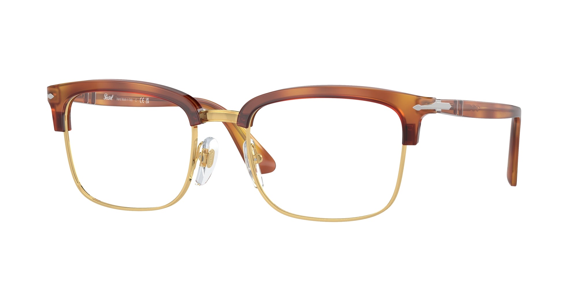 Persol Unisex Persol PO3340V LINA 96 Montature da vista Acetato Marrone Trasparente Squadrata Normale