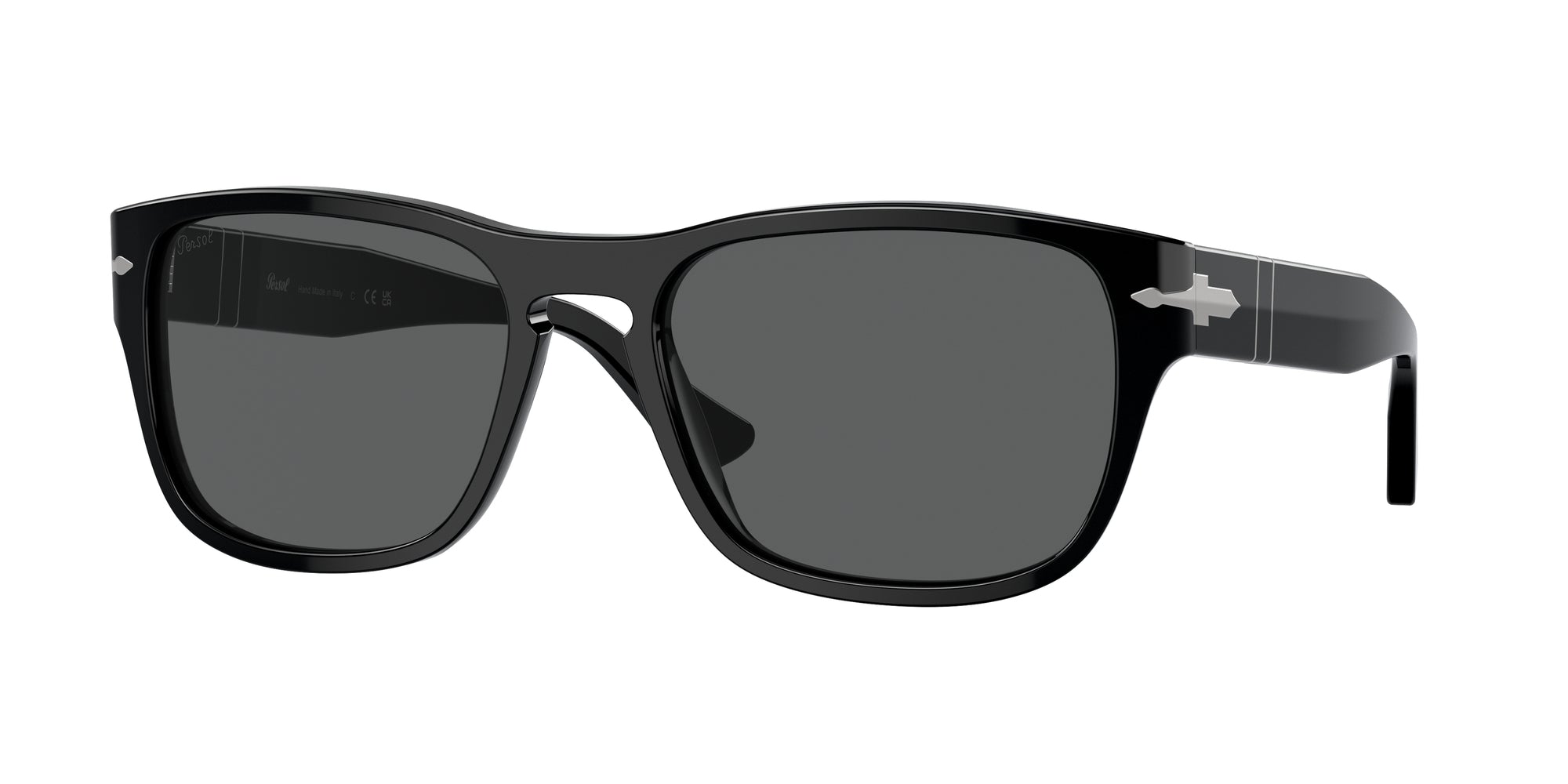 Persol Unisex Persol PO3341S 95/B1 Occhiali da sole Acetato Nero Grigio Pillow Normale Persol Unisex Persol PO3341S 95/B1 Occhiali da sole Acetato Nero Grigio Pillow Normale