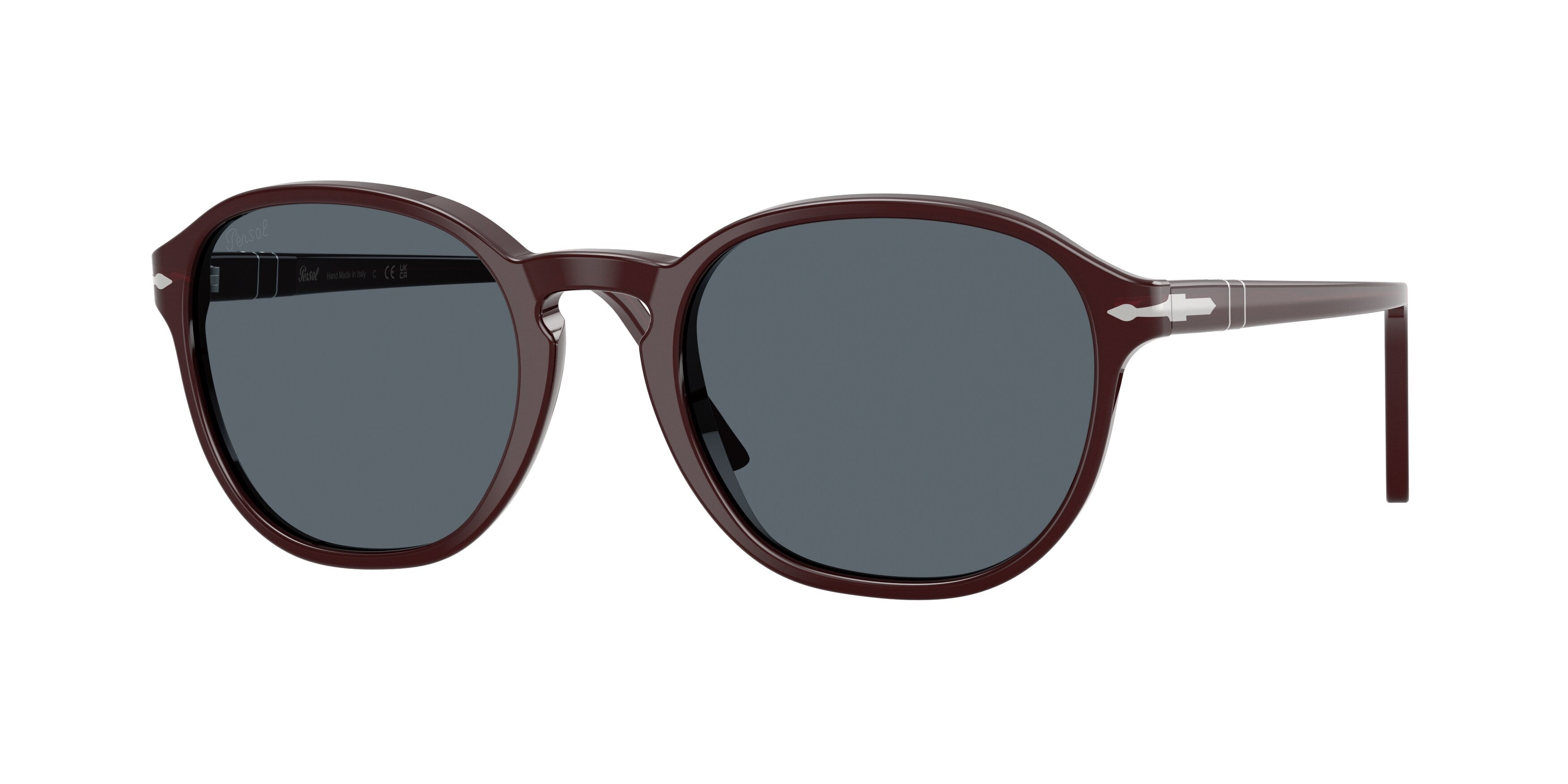 Persol Unisex Persol PO3343S 1241R5 Occhiali da sole Acetato Viola Blu Pillow Normale
