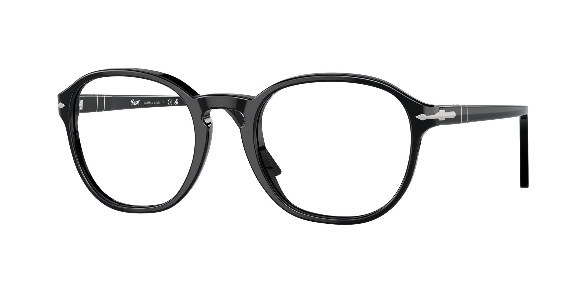 Persol Unisex Persol PO3343V 95 Montature da vista Acetato Nero Trasparente Pantos Normale Persol Unisex Persol PO3343V 95 Montature da vista Acetato Nero Trasparente Pantos Normale