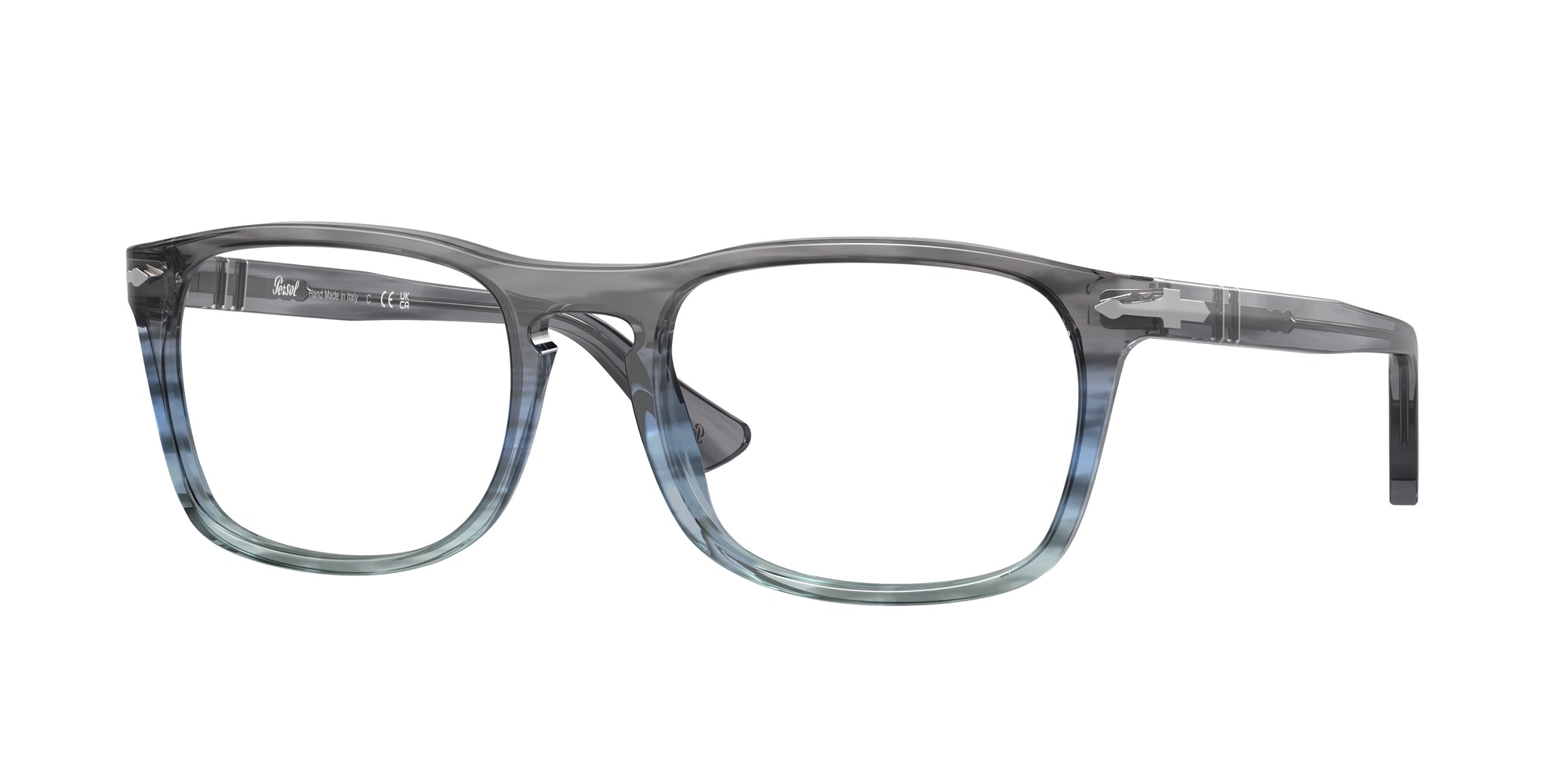 Persol Unisex Persol PO3344V 1205 Montature da vista Acetato Grigio Trasparente Pillow Normale