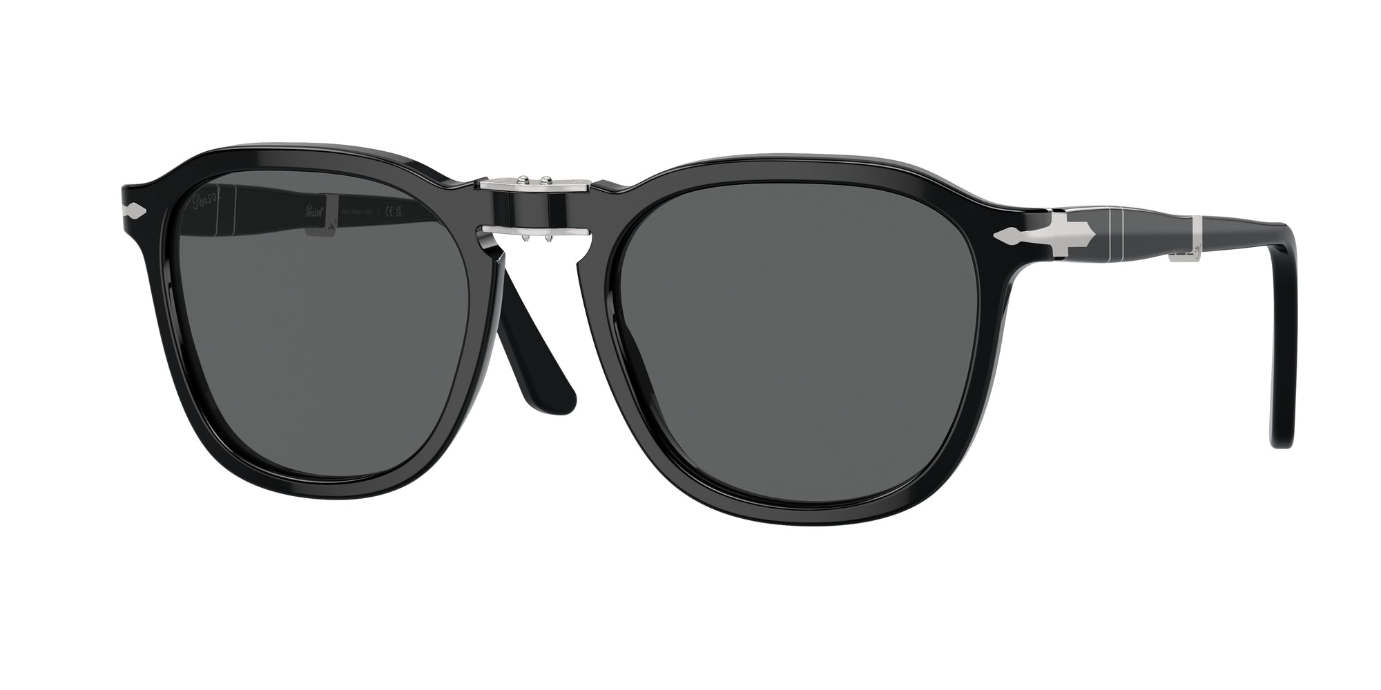 Persol Unisex Persol PO3345S 95/B1 Occhiali da sole Acetato Nero Grigio Squadrata Normale Persol Unisex Persol PO3345S 95/B1 Occhiali da sole Acetato Nero Grigio Squadrata Normale