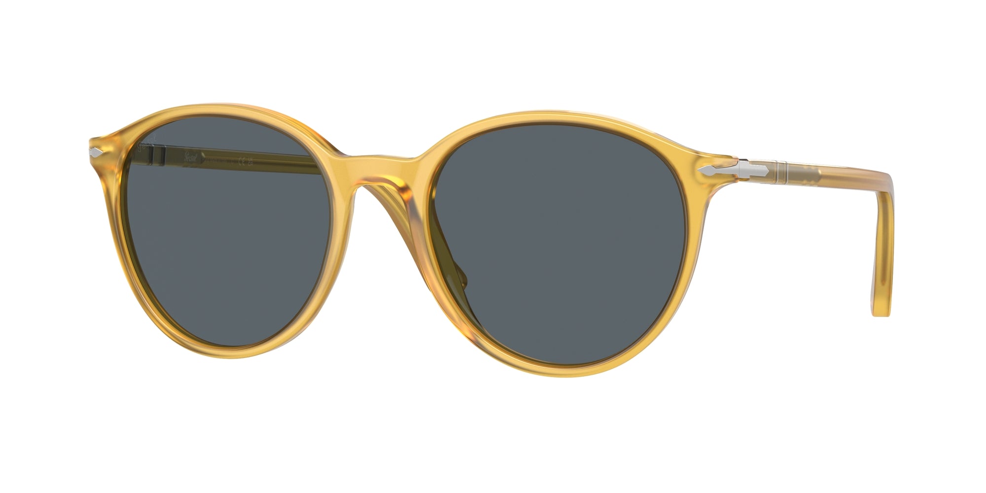 Persol Unisex Persol PO3350S 204/R5 Occhiali da sole Acetato Giallo Blu Pantos Normale Antiriflesso