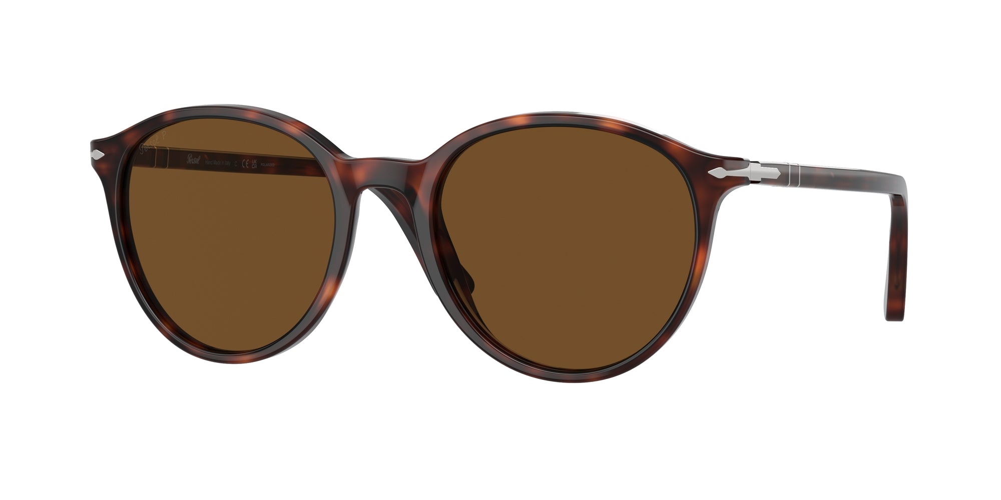 Persol Unisex Persol PO3350S 24/57 Occhiali da sole Acetato Tartaruga Marrone Pantos Polarizzata