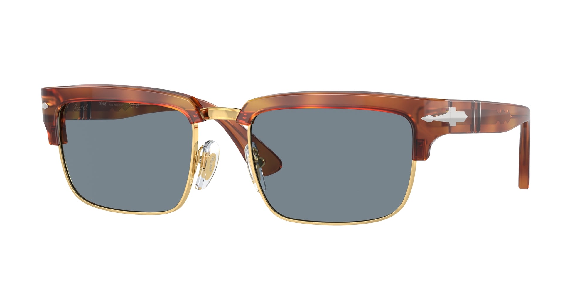 Persol Unisex Persol PO3354S 96/56 Occhiali da sole Acetato Marrone Blu Squadrata Normale Antiriflesso Persol Unisex Persol PO3354S 96/56 Occhiali da sole Acetato Marrone Blu Squadrata Normale Antiriflesso