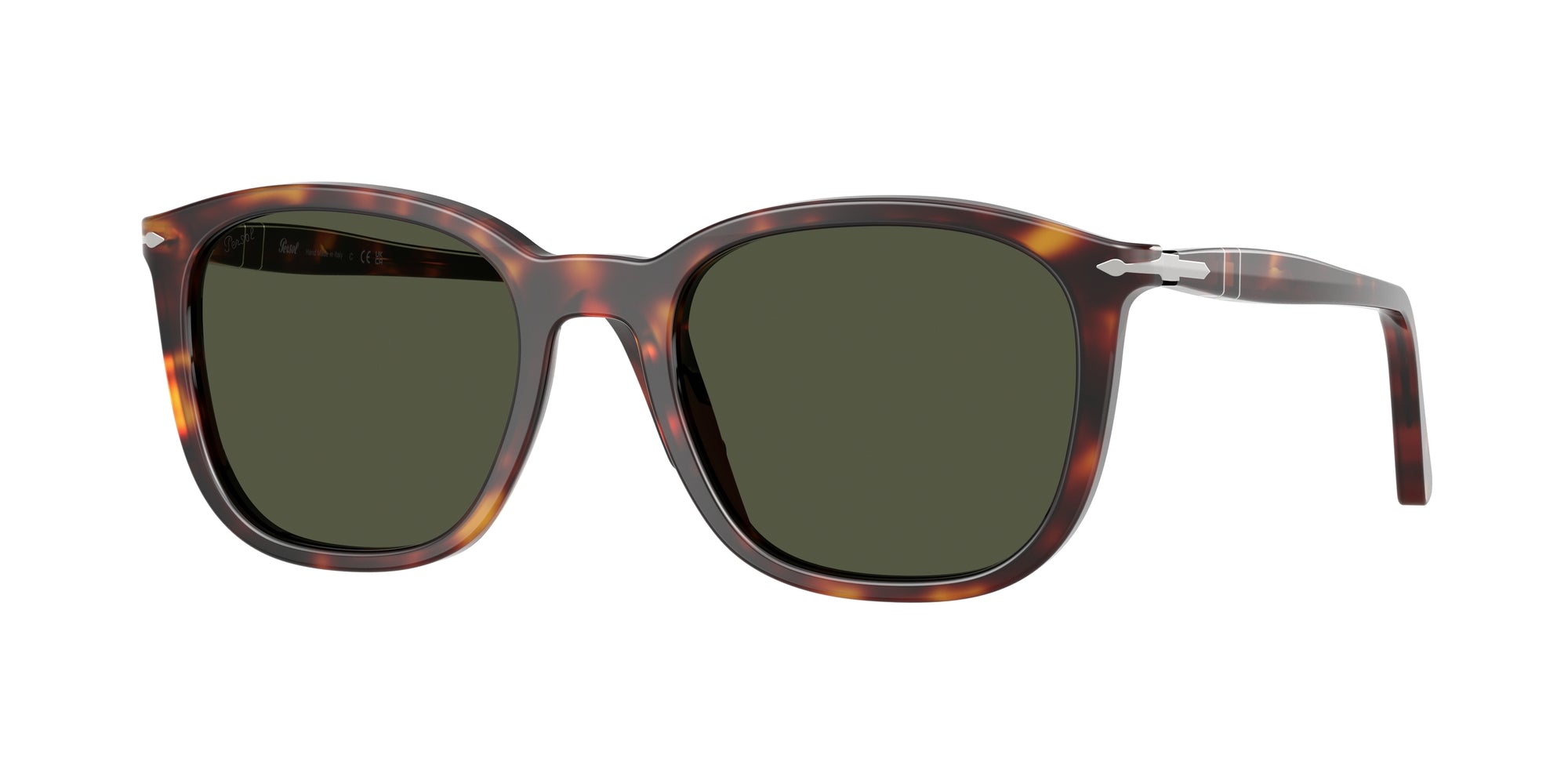 Persol Unisex Persol PO3355S 24/31 Occhiali da sole Acetato Tartaruga Verde Pillow Normale