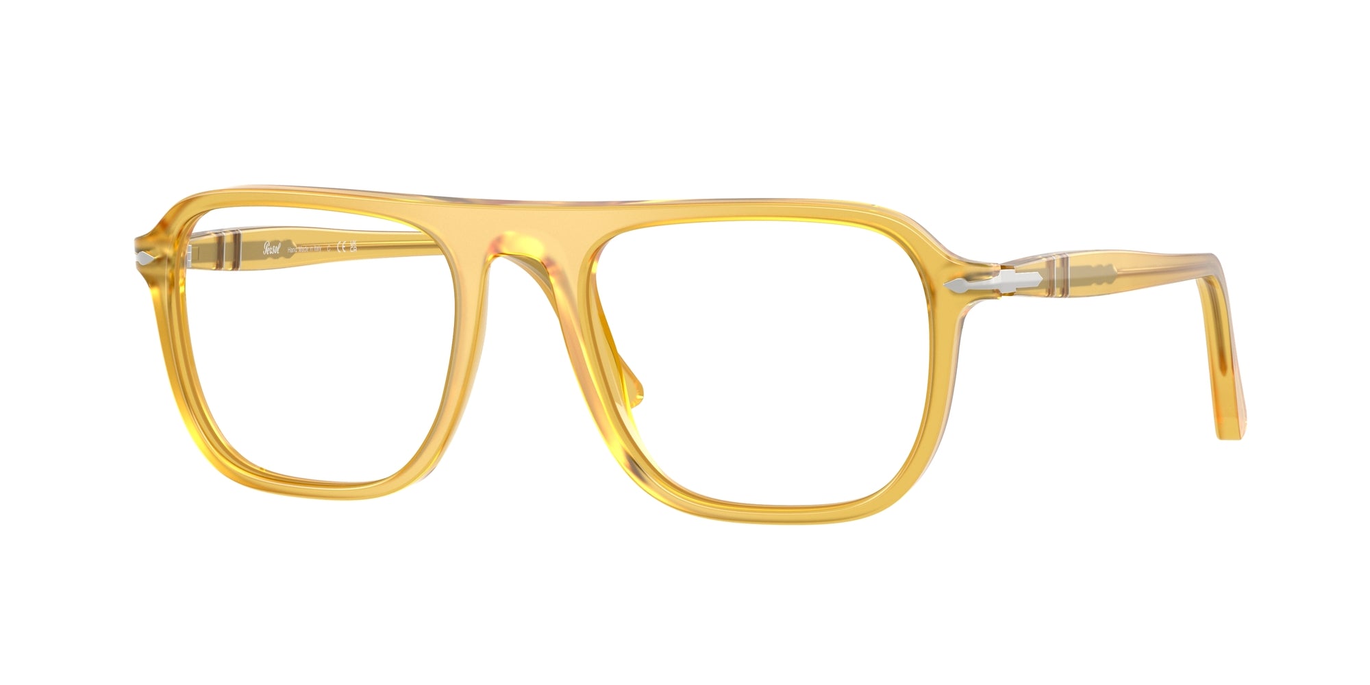 Persol Unisex Persol PO3359V JACQUES 204 Montature da vista Acetato Giallo Trasparente Squadrata Normale